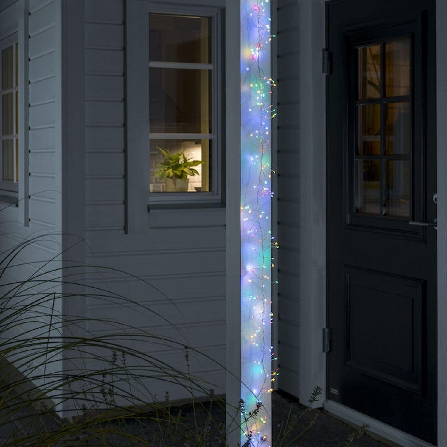 LED Micro Büschellichterkette - Cluster - 360 bunte LED - L: 2,7m - 8 Funktionen - Outdoor