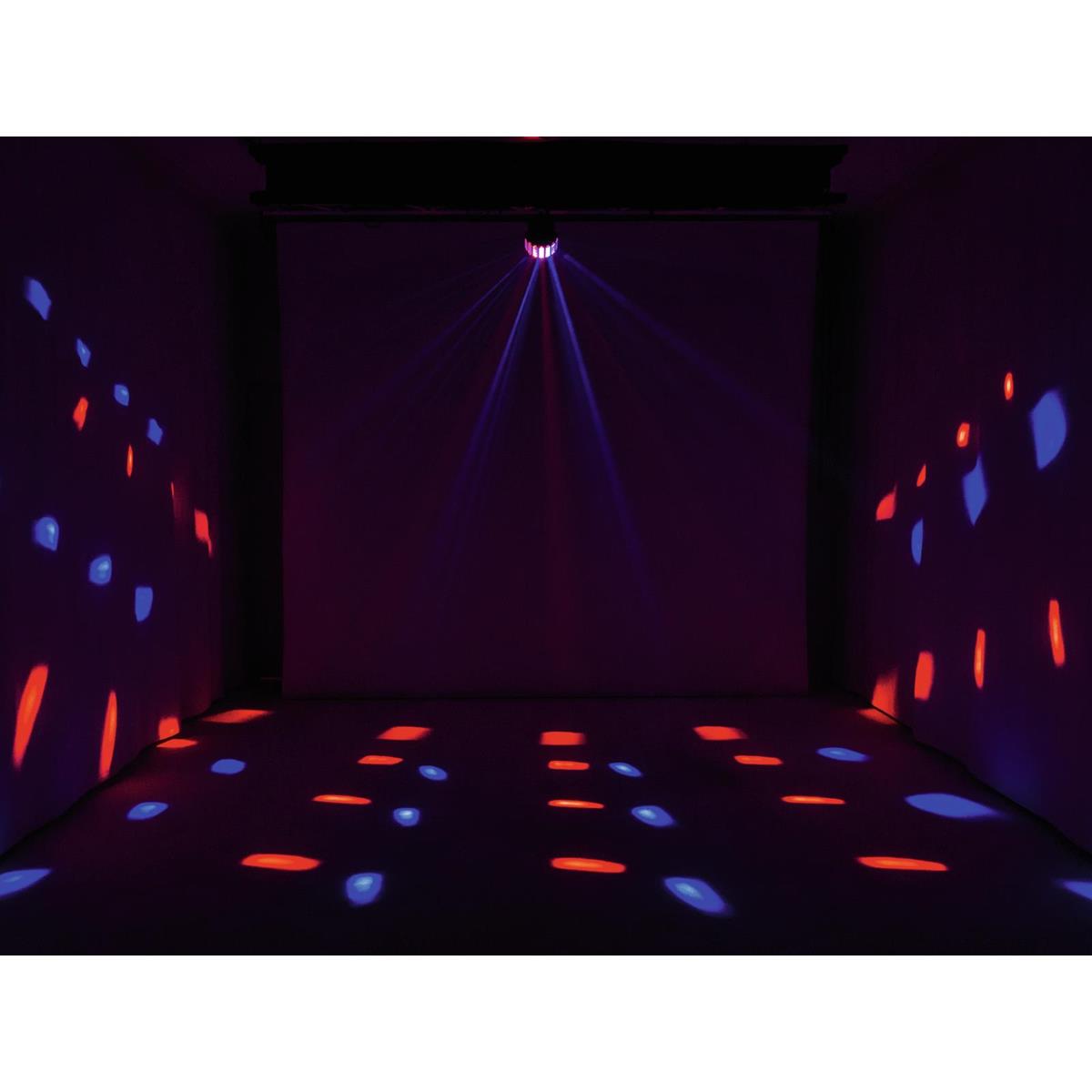 PARTY Strahleneffekt - bewegte Show mit Stroboskopeffekt - Automatikbetrieb - Mini D-6