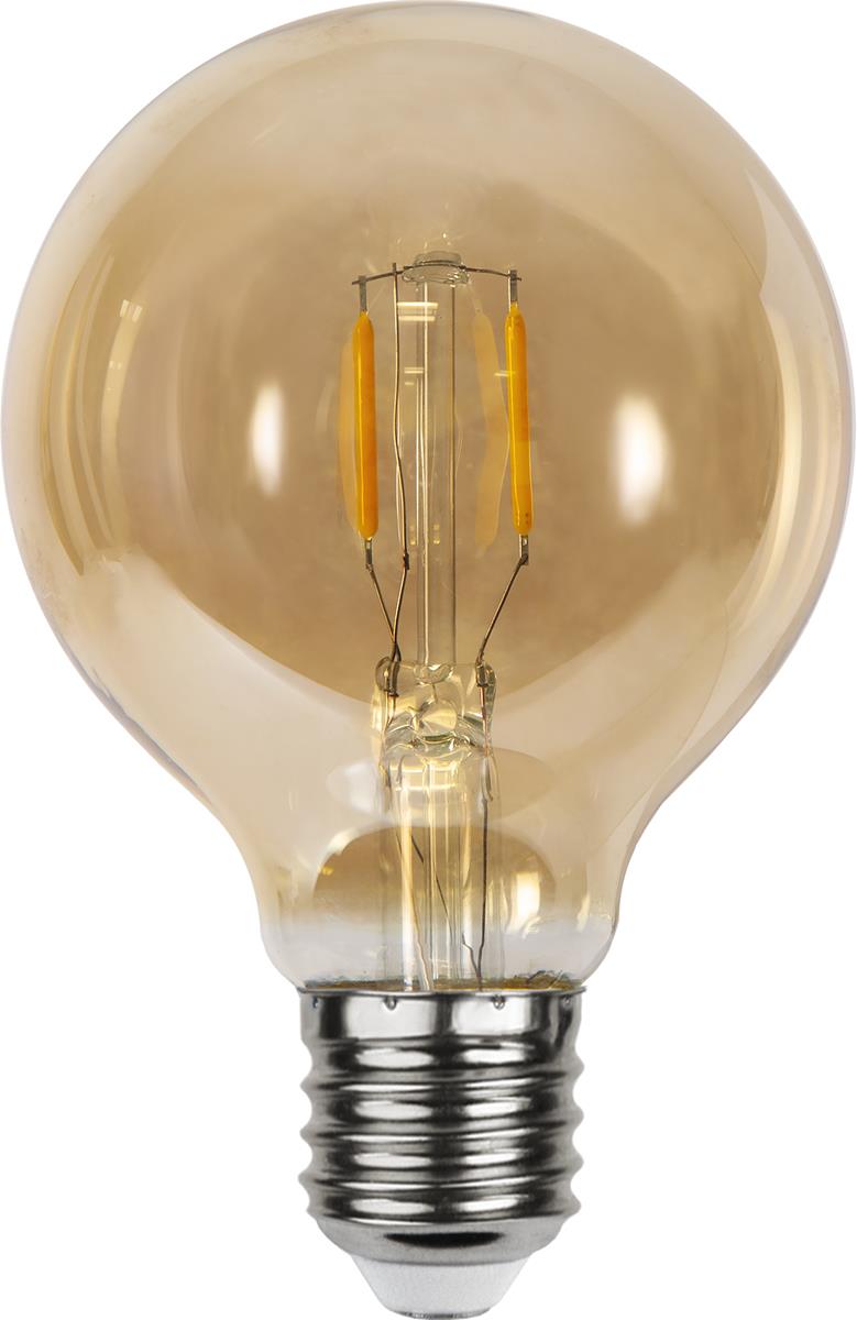 4er Set - 24V Leuchtmittel - 8cm - amber - 28lm - 2500K - E27 Sockel - Niedervoltleuchtmittel