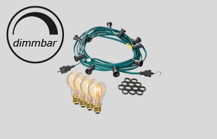 Mit dimmbaren Filamentlampen