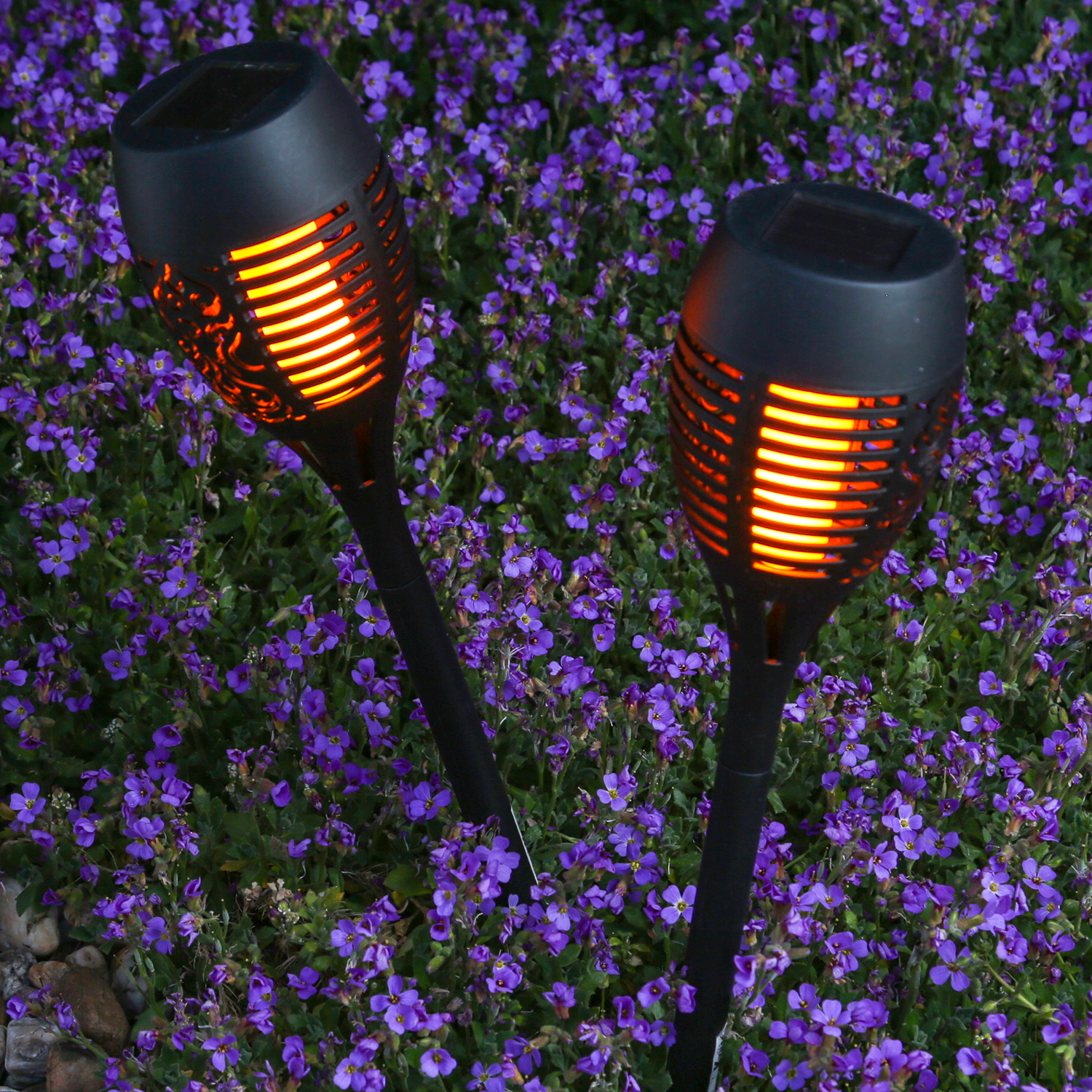 LED Solar Fackel FLAME - Gartenfackel - simulierter Flammeneffekt - H: 40cm - Lichtsensor - 1 Stück