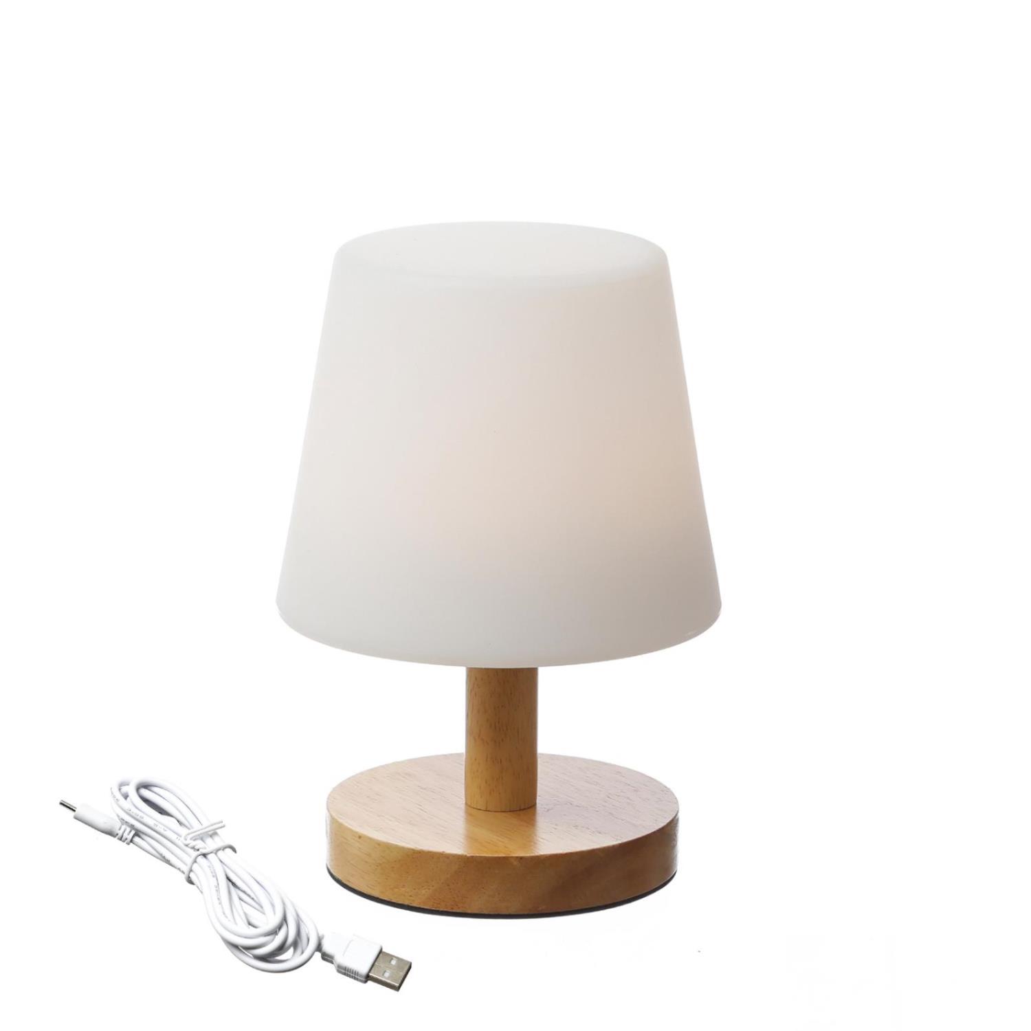 LED Garten Tischlampe - 4 Helligkeitsstufen - dimmbar - H- 22cm - wiederaufladbar per USB - f. Aussen