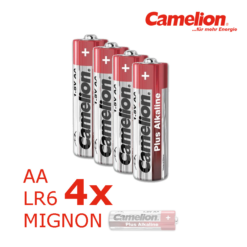 Batterie Mignon AA LR6 1,5V PLUS Alkaline - Leistung auf Dauer - 4 Stück Batterie Mignon AA LR6 1,5V PLUS Alkaline - Leistung auf Dauer - 4 Stück
