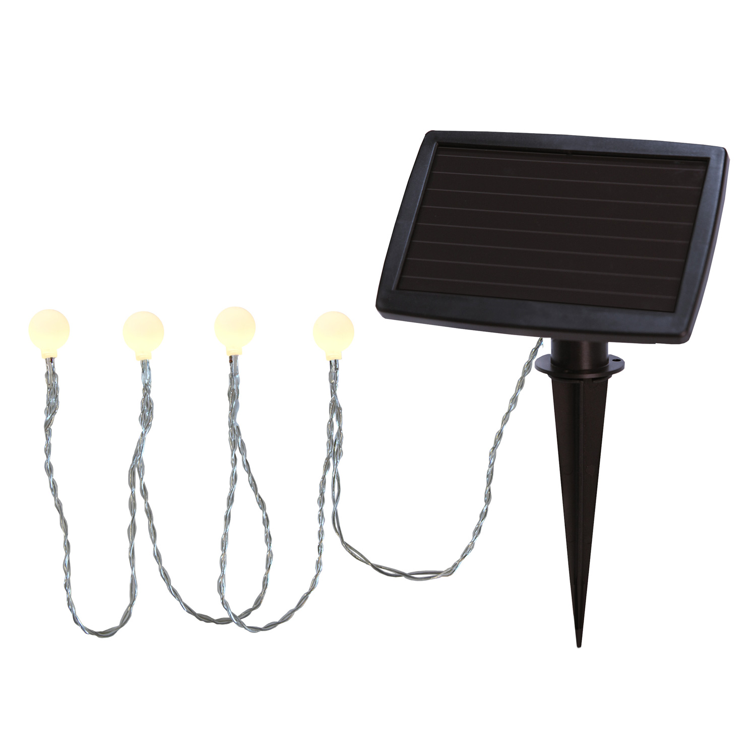 LED Solar Lichterkette Globini - 20 warmweiße LED - L: 4,75m - Dämmerungssensor - für Außen