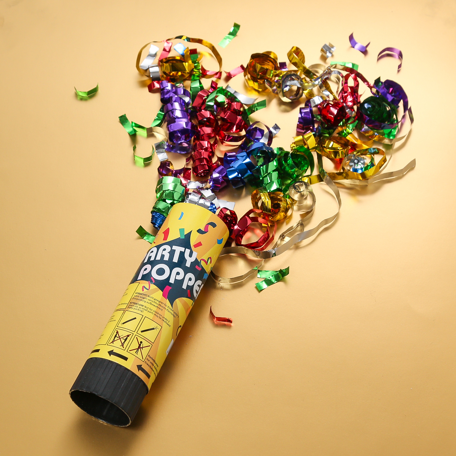 Party Popper, Konfetti Shooter 15,5cm - Schussweite 2-3m