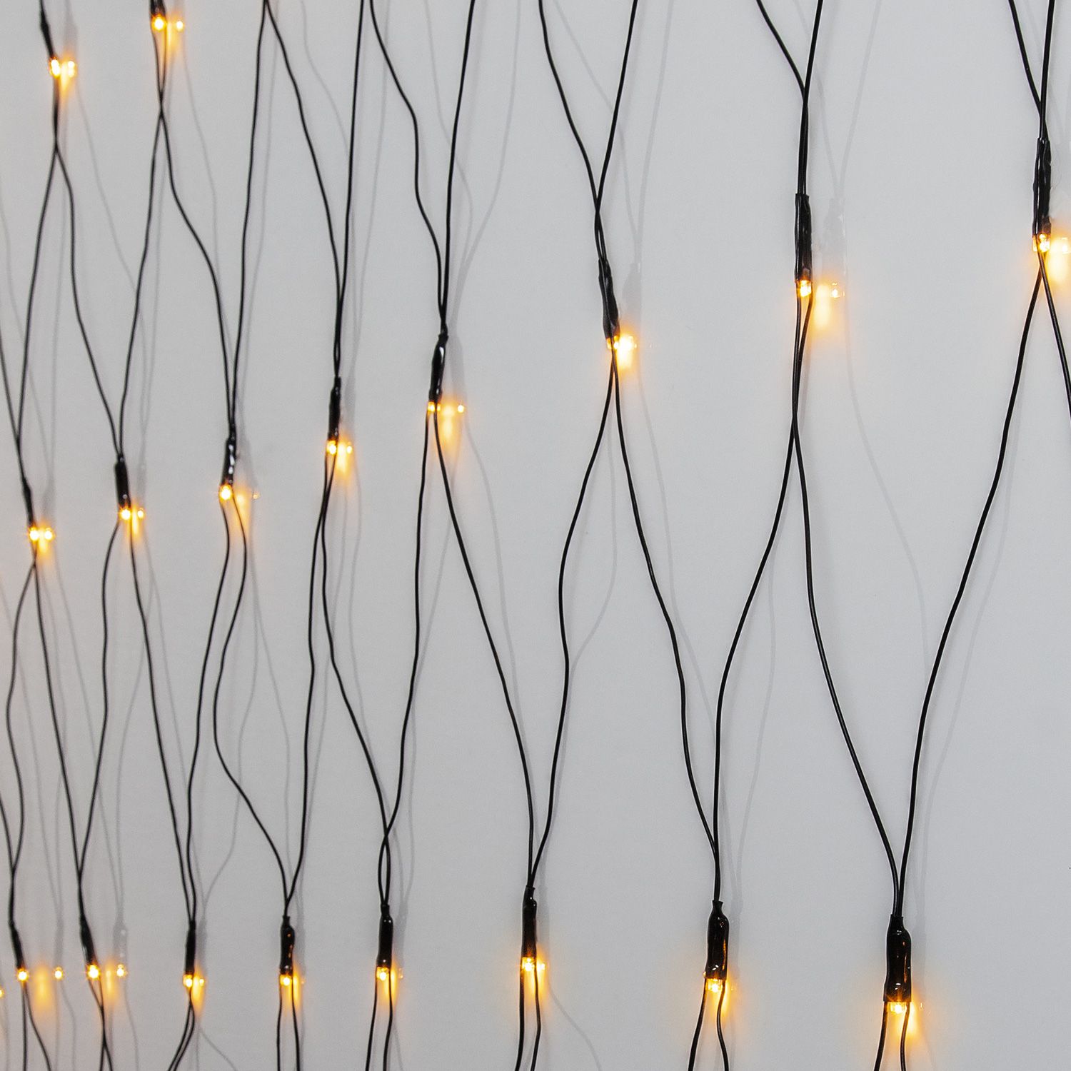 LED Lichternetz - Serie LED - outdoor - 200 ultra warmweiße LED - 3.00m x 3.00m - schwarzes Kabel