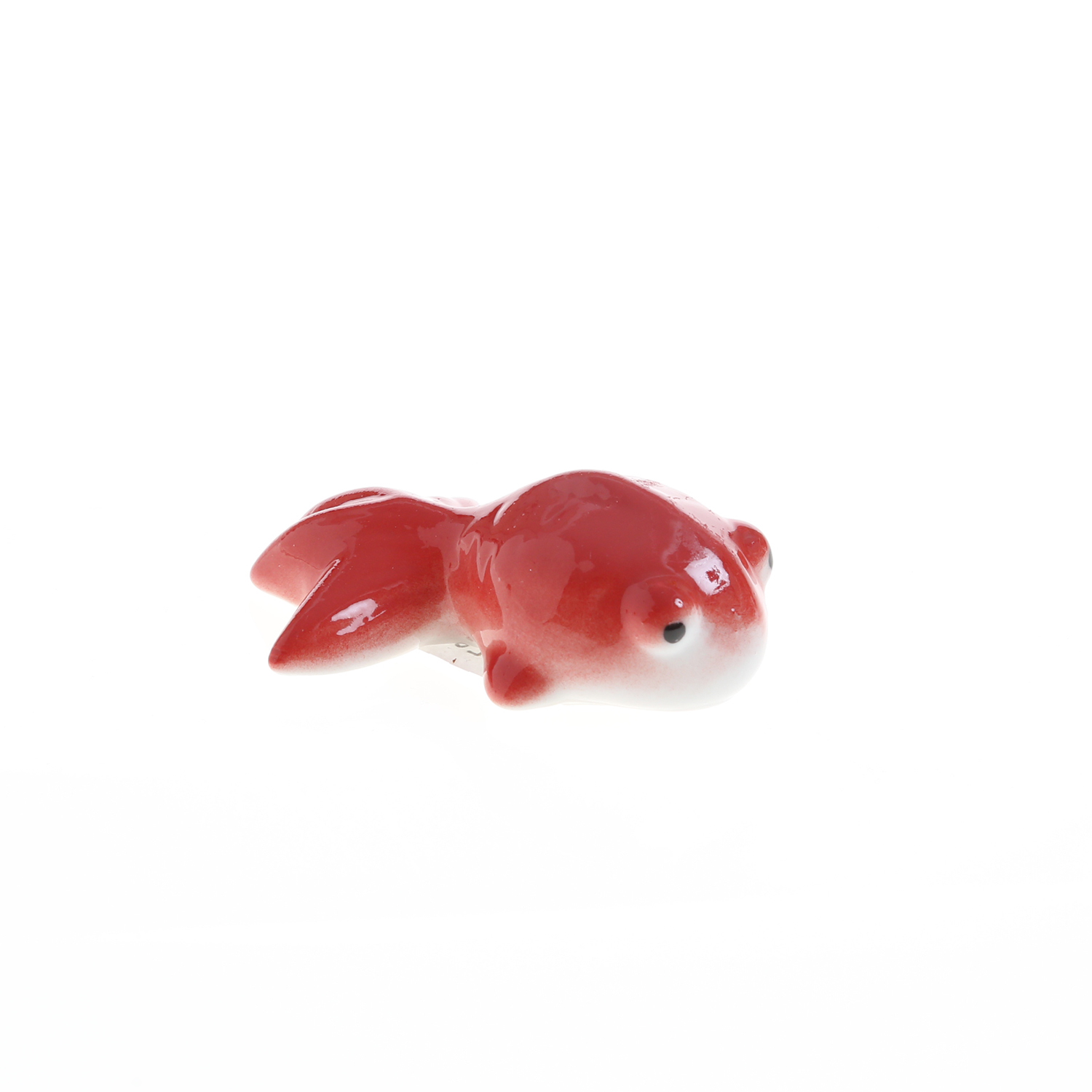 Teichdeko Fisch LADY - Dekofigur - Porzellan - schwimmend - L: 7cm - rot
