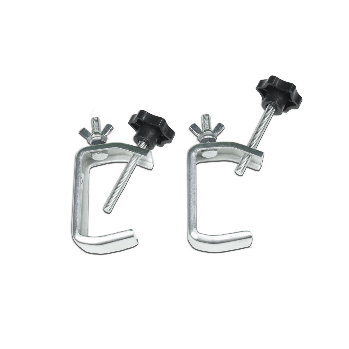 Party Clamp Set silber (5 Stück) - kompakter Haken für kleine Effekte und Scheinwerfer - bis 5kg