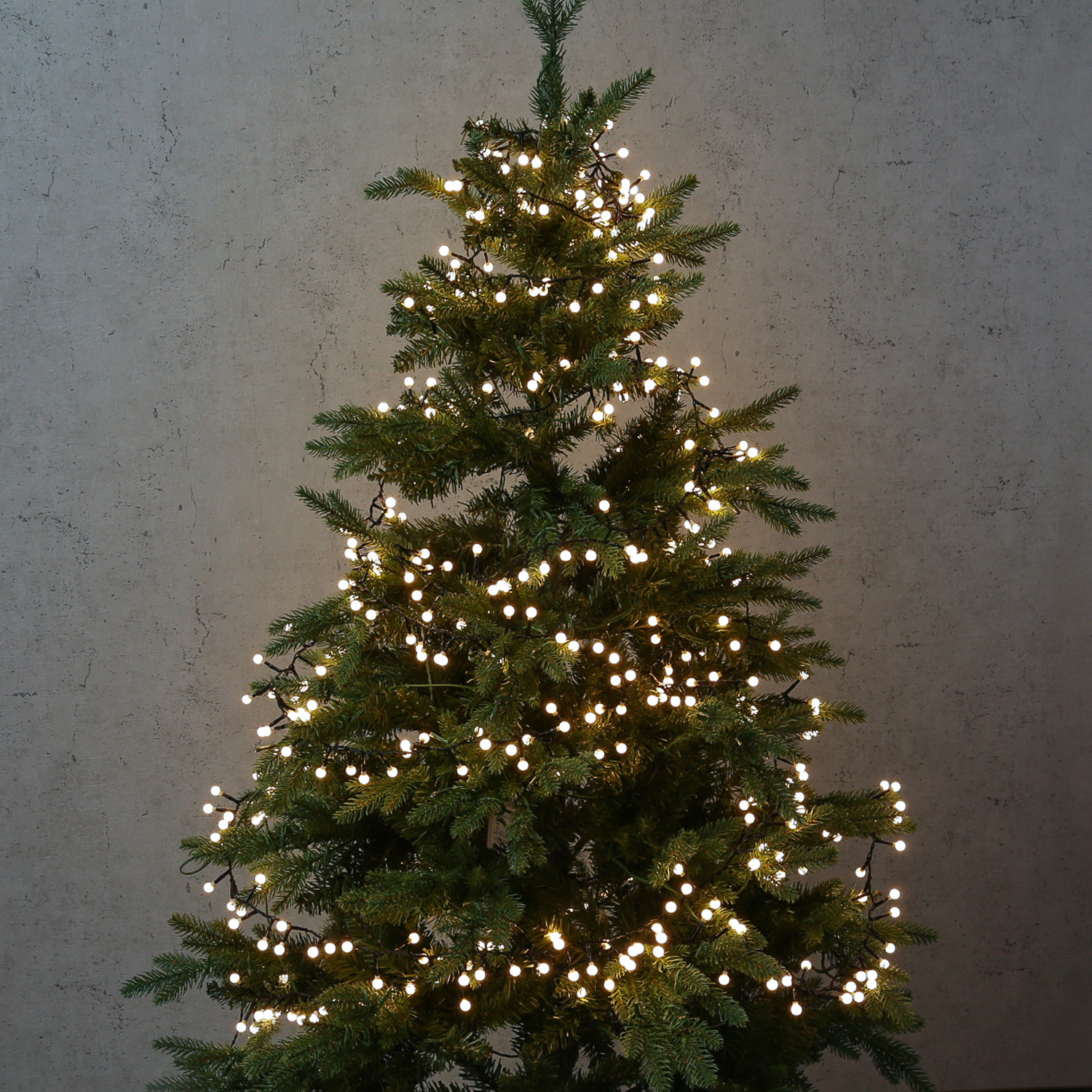 LED Lichterkette BERRY TWINKLE - 500 warmweiße opale Kugeln - 8 Funktionen - L: 11m - für Außen