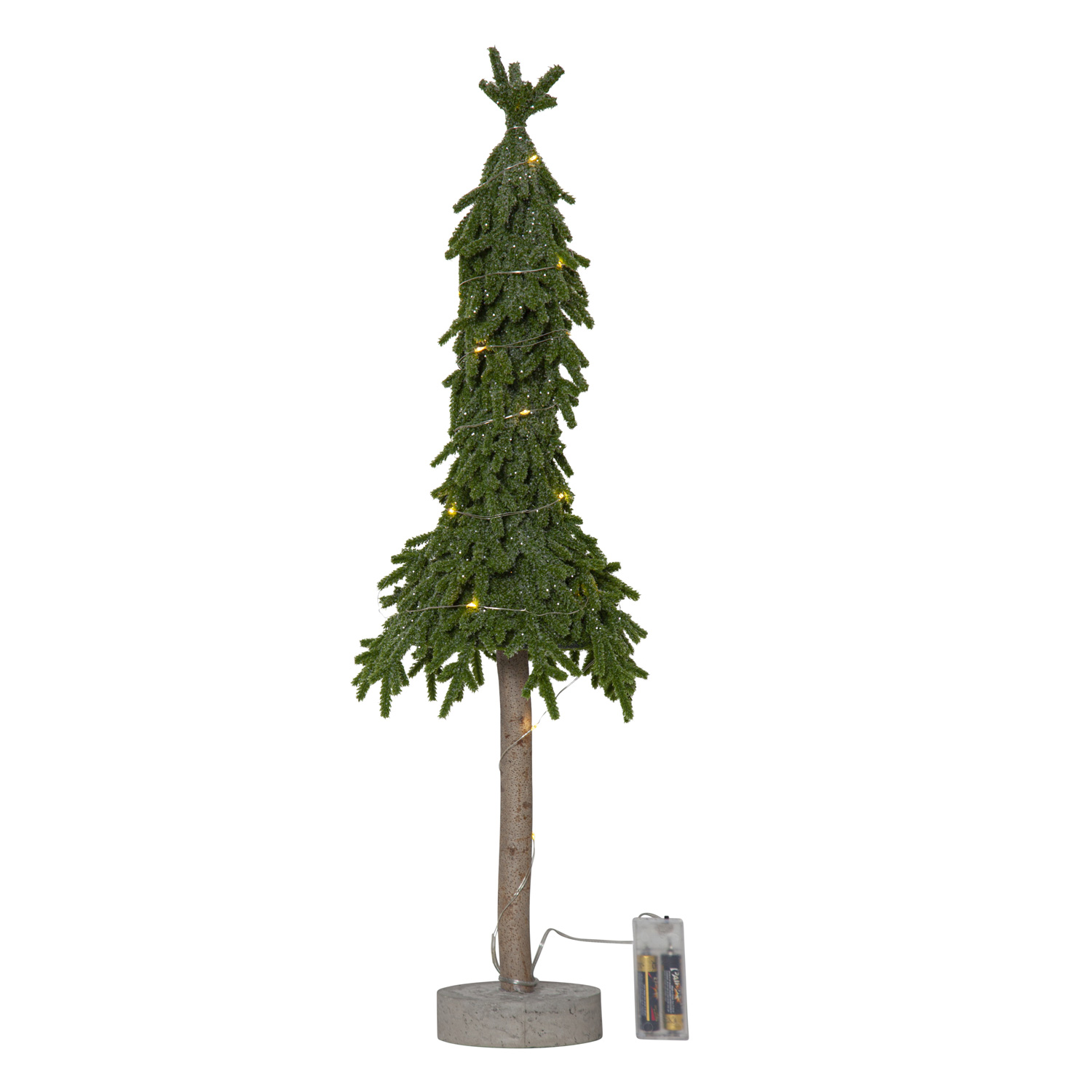 LED Tannenbaum Lummer - stehend - Tischbaum - 20 warmweiße LED - H: 65cm - Batteriebetrieb - grün