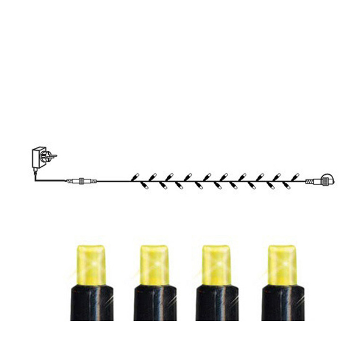 System 24 | Lichterkette Starter Set 10m| koppelbar | 98 warmweiße LEDs | inkl. Trafo