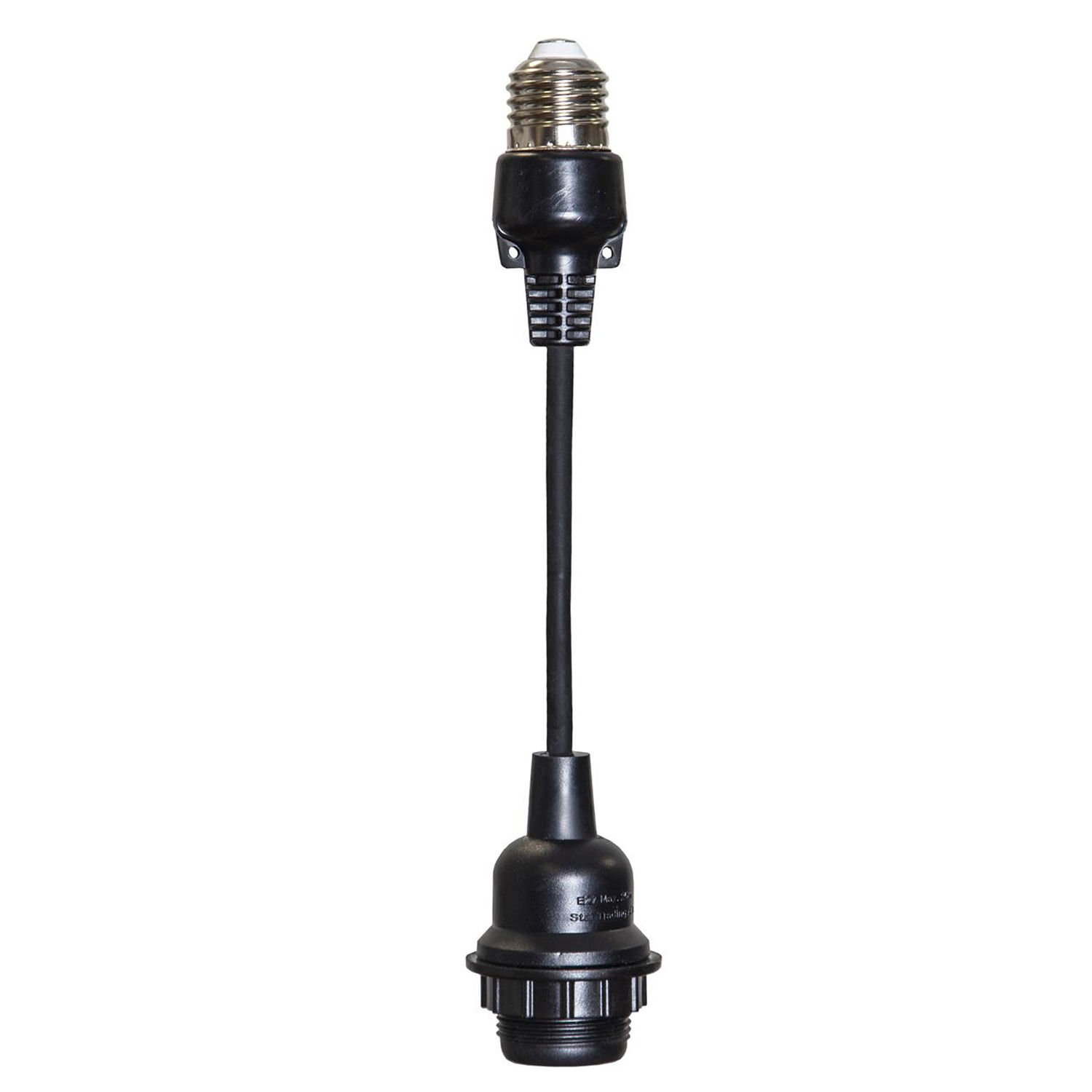 Verlängerung für E27-Fassungen für Lichterkette - L: 22cm - 1 Stück - outdoor - schwarz