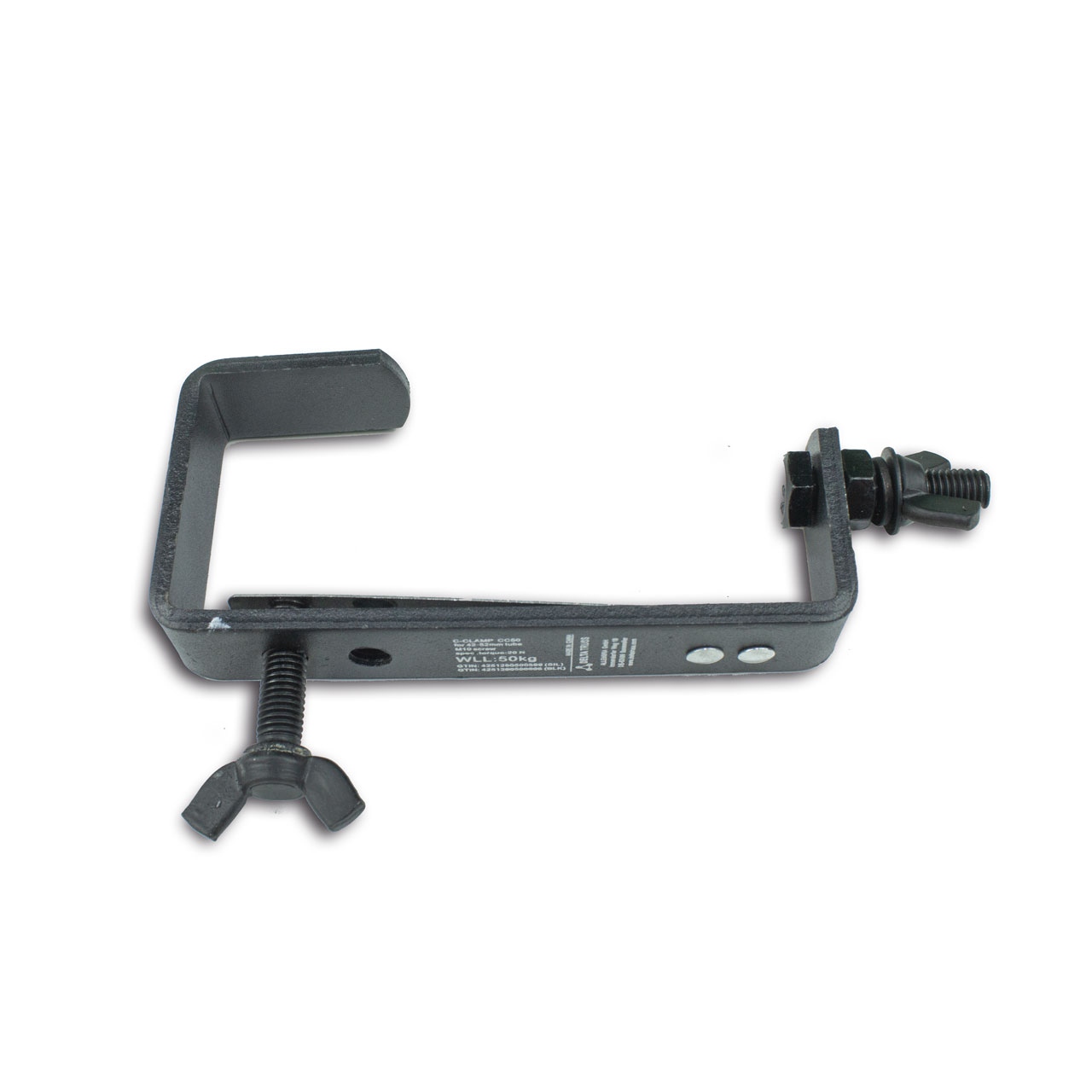 Theaterhaken 50kg Set CC-50 schwarz (5 Stück) - Stabiler Montagehaken mit Schutzlippe - bis 50kg | DELTATRUSS