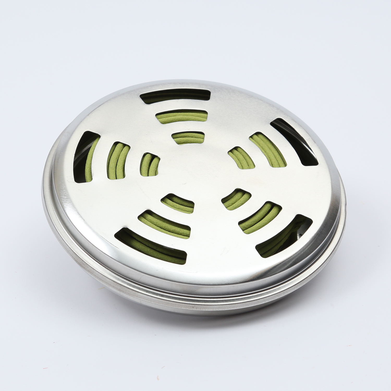Insektenspirale CITRONELLA - Anti Mücken Spirale mit Halter - Bambus und Zinn - grün - 10er Set