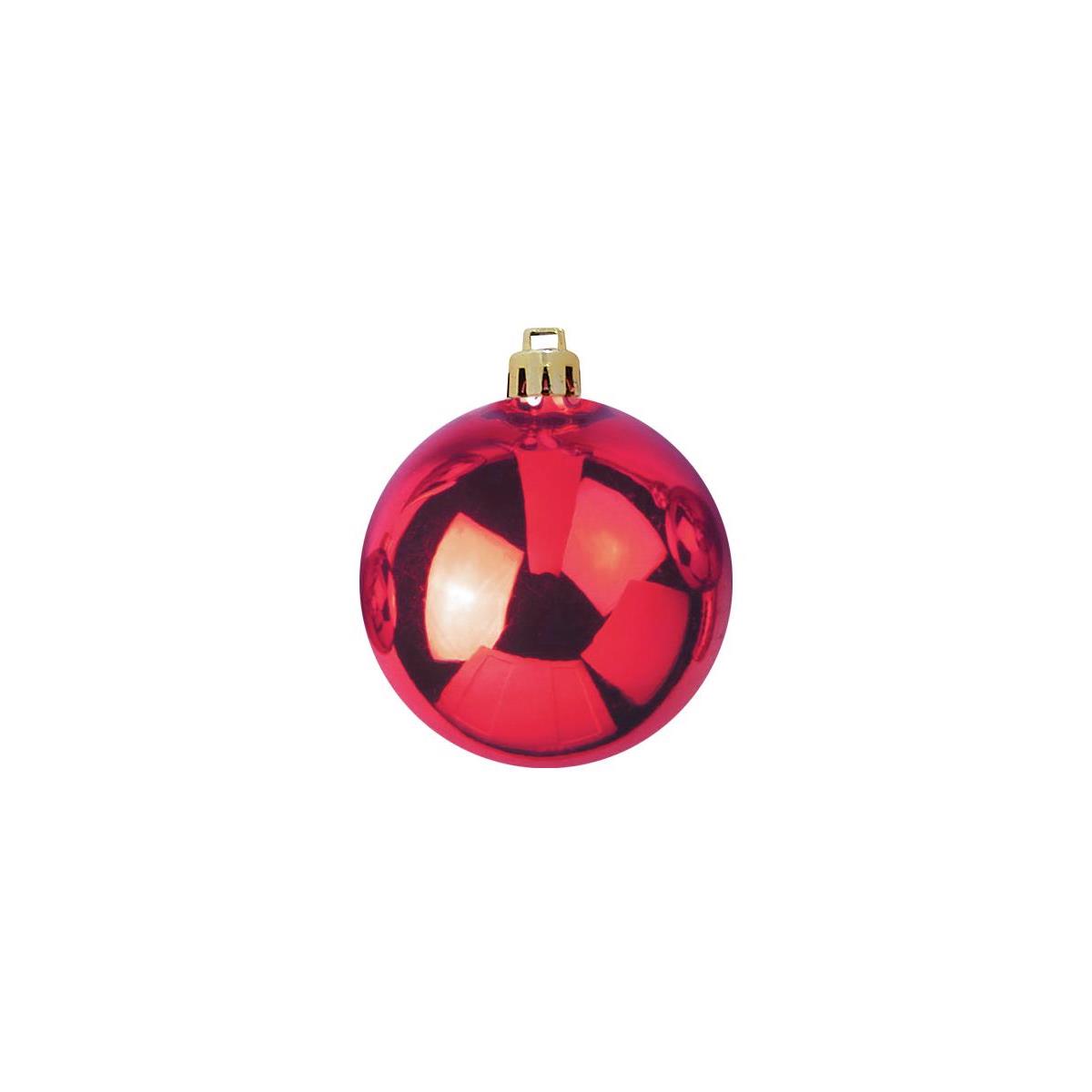 Dekokugeln rot - Weihnachtskugeln - für Innen und Außen - 4er Set - rot