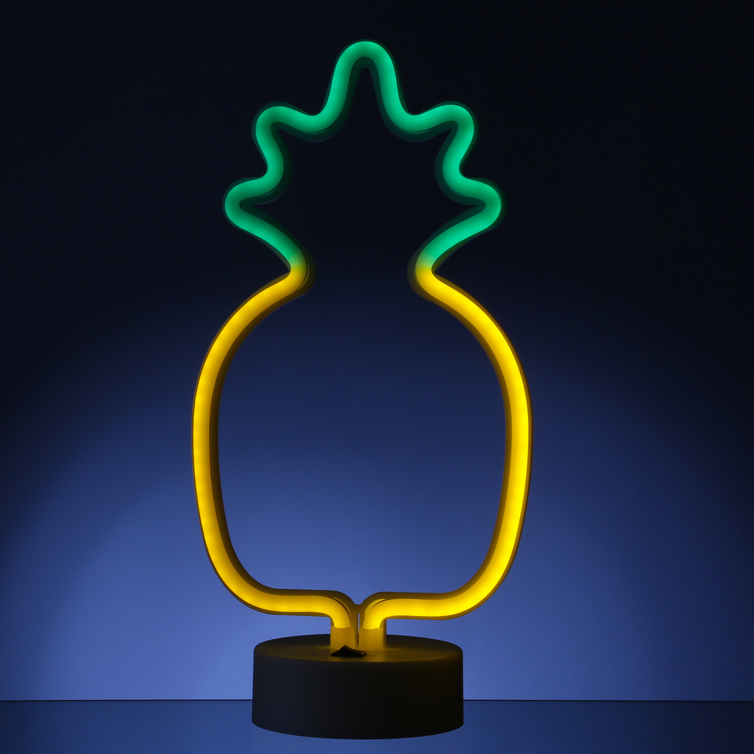 LED NEON Figur ANANAS - Neon Schild - H: 33cm - Batterie oder USB Betrieb - stehend