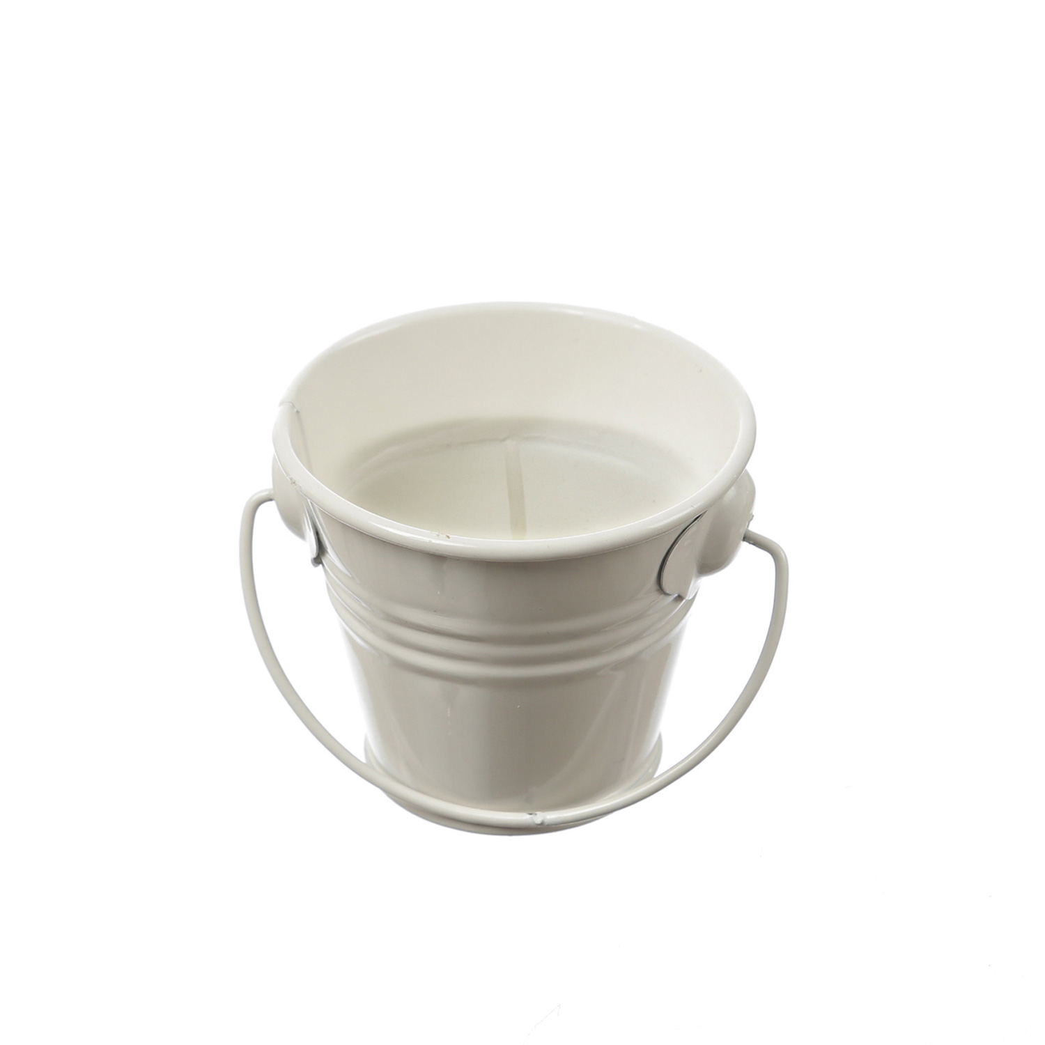 Duftkerzen CITRONELLA - Outdoor Kerzen im Metalleimer - H: 5,5cm - weiß - 3er Set