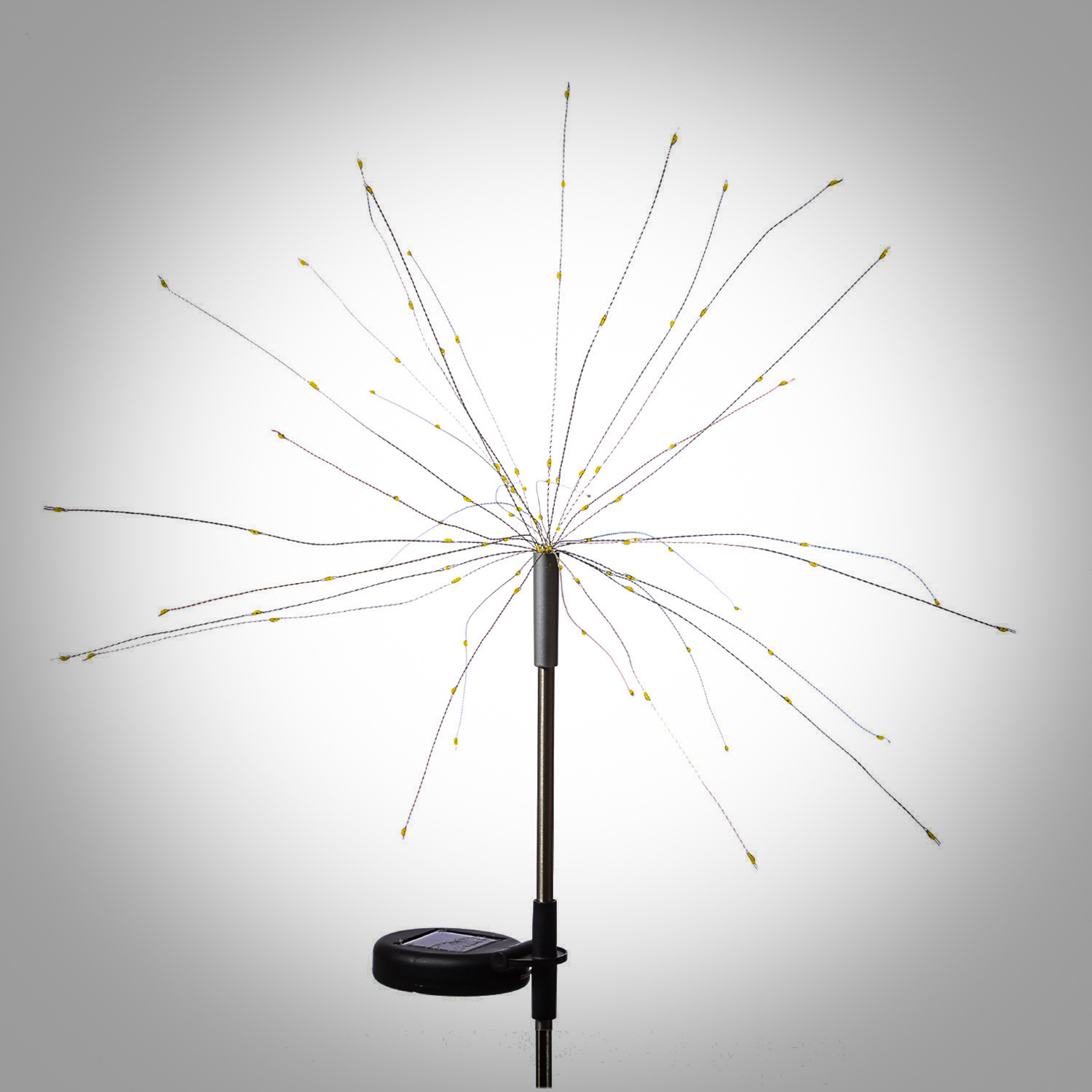 LED Solarstab FEUERWERK - Gartendeko - 90 warmweiße LED - H: 90cm - Dämmerungssensor