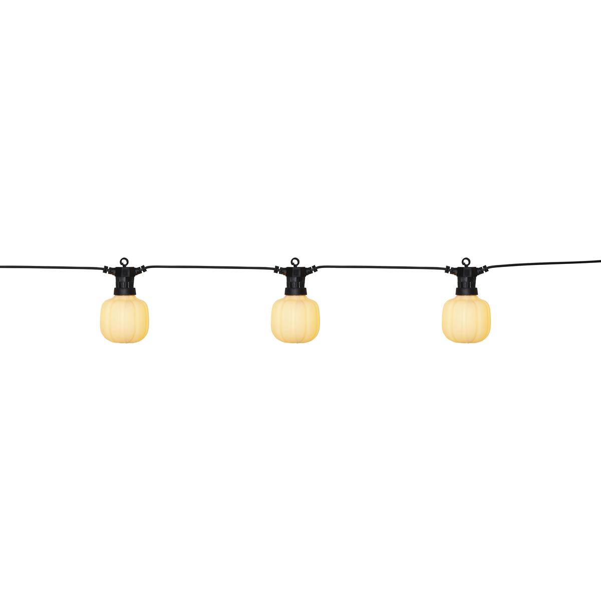 LED Lichterkette "CIRCUS" - 10 matte Kugeln, D: 8cm - warmweiße LED - 5m - inkl. Trafo - outdoor
