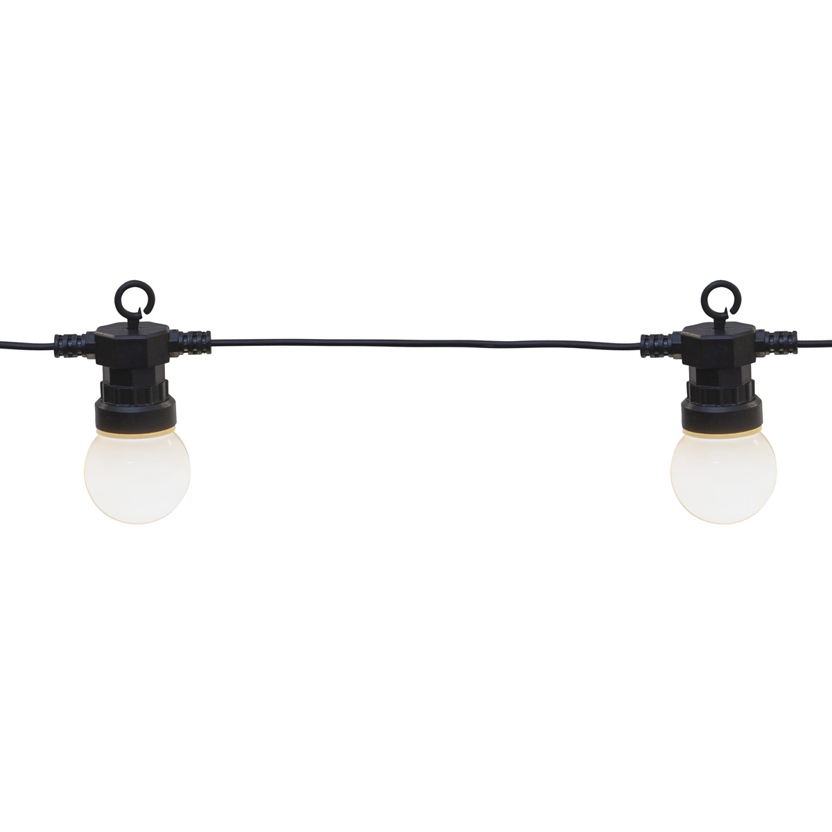 LED Lichterkette CIRCUS opal - 20 kleine Kugeln - warmweiße LED - 8,8m - inkl.Trafo - outdoor
