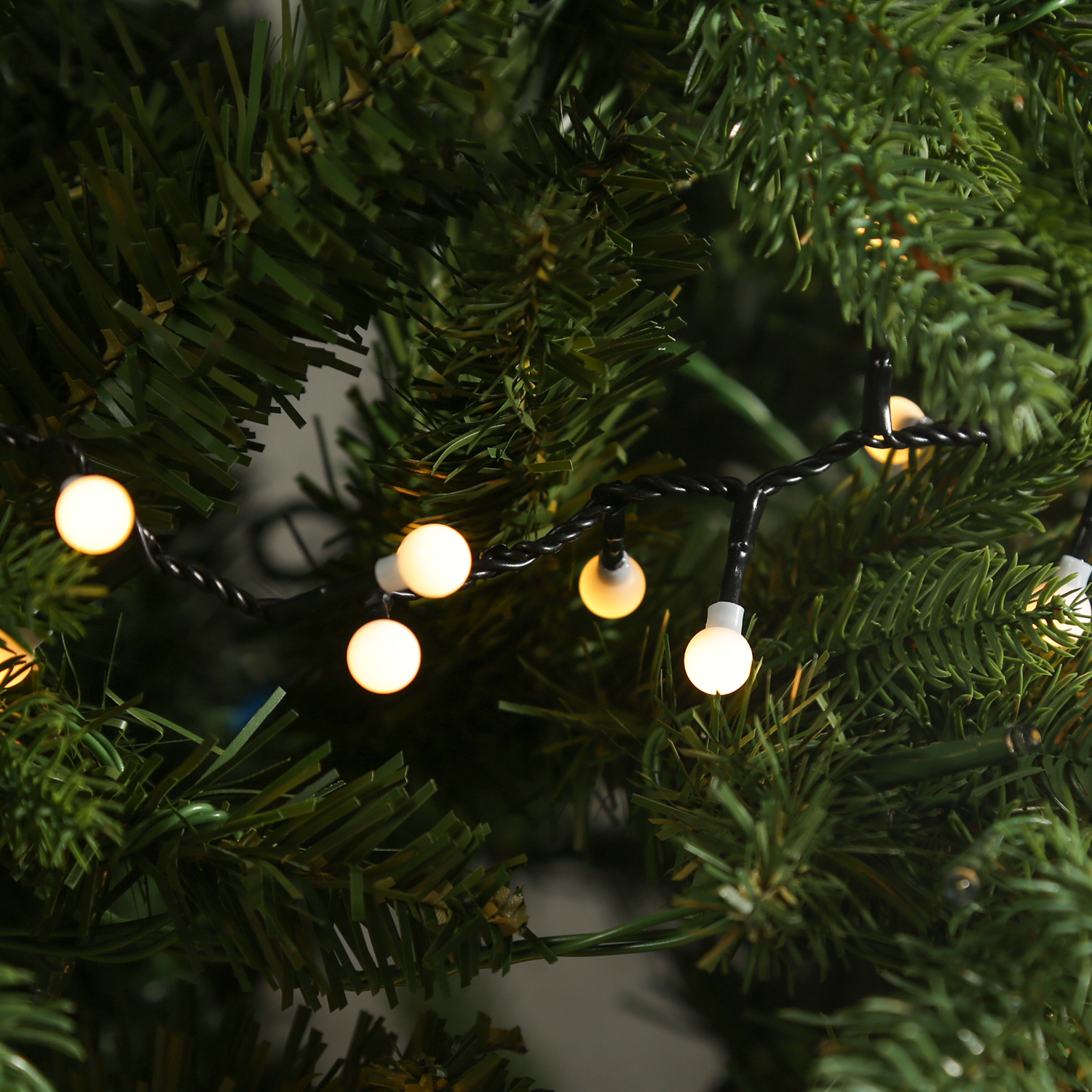 LED Lichterkette BERRY TWINKLE - 500 warmweiße opale Kugeln - 8 Funktionen - L: 11m - für Außen