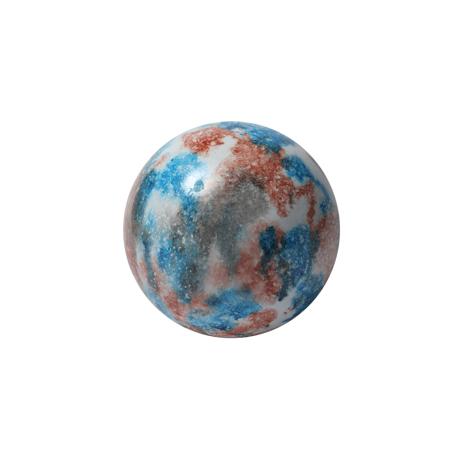 Dekokugel - Edelstahl - Marmoroptik - D: 5cm - grau, blau, rot