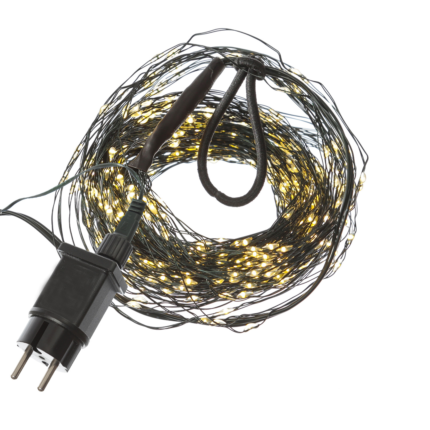 LED Baummantel Draht Lichterkette - Baumbeleuchtung - 12 Stränge - 1,8m - Timer - Innen/Außen - grün