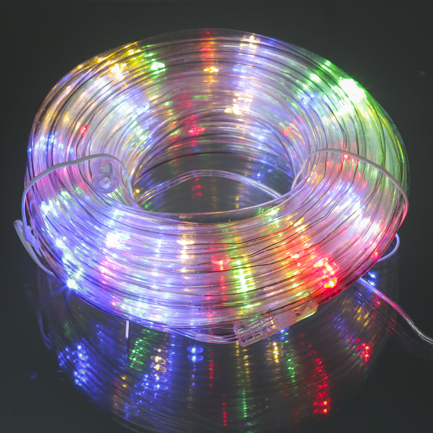 LED Lichtschlauch - 120 bunte LED - 8 Funktionen - Timer- Batteriebetrieb - L: 12m - für Außen
