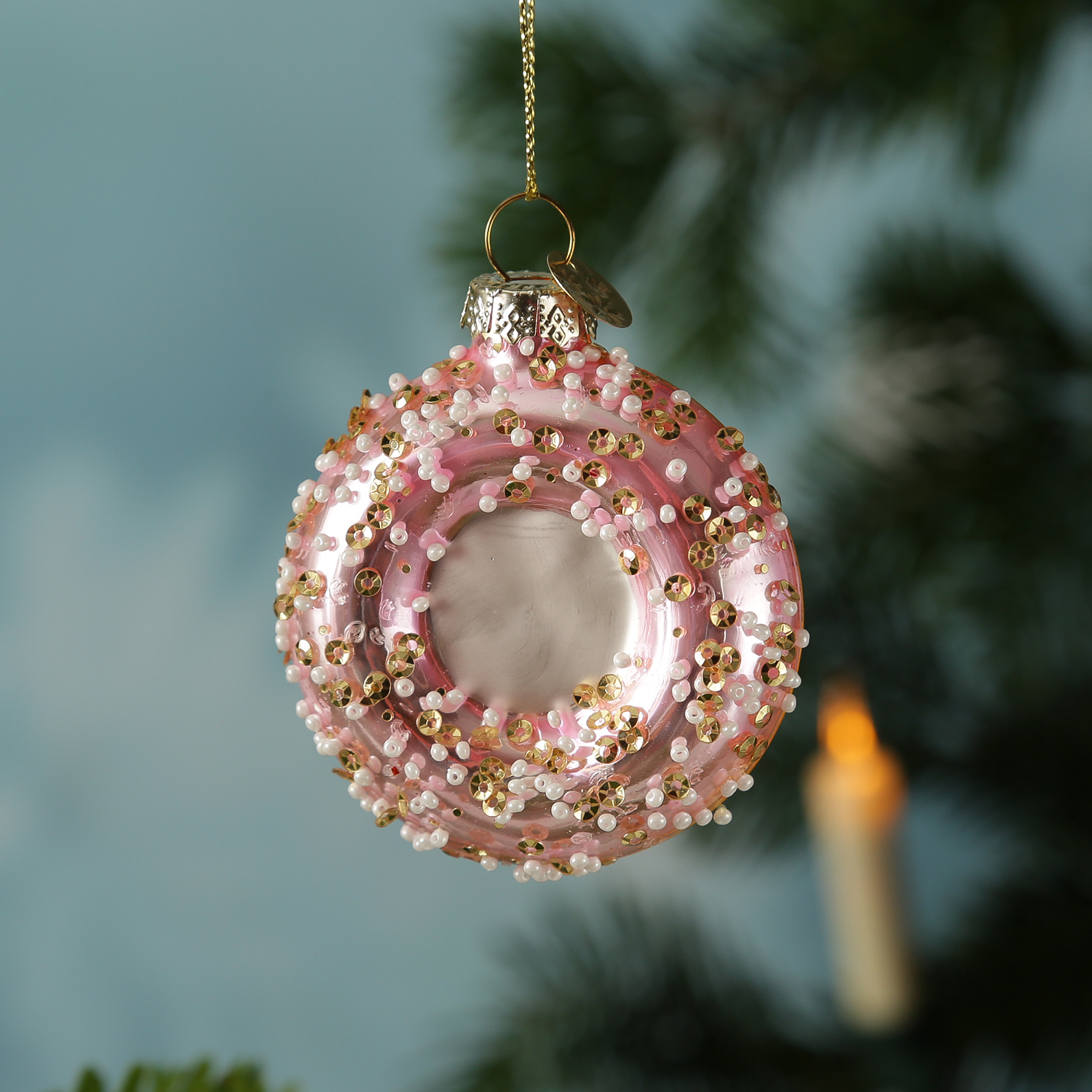 Weihnachtsbaumschmuck Donut/Erdbeere/Schokolade - Glas - Christbaumschmuck - 3er Set