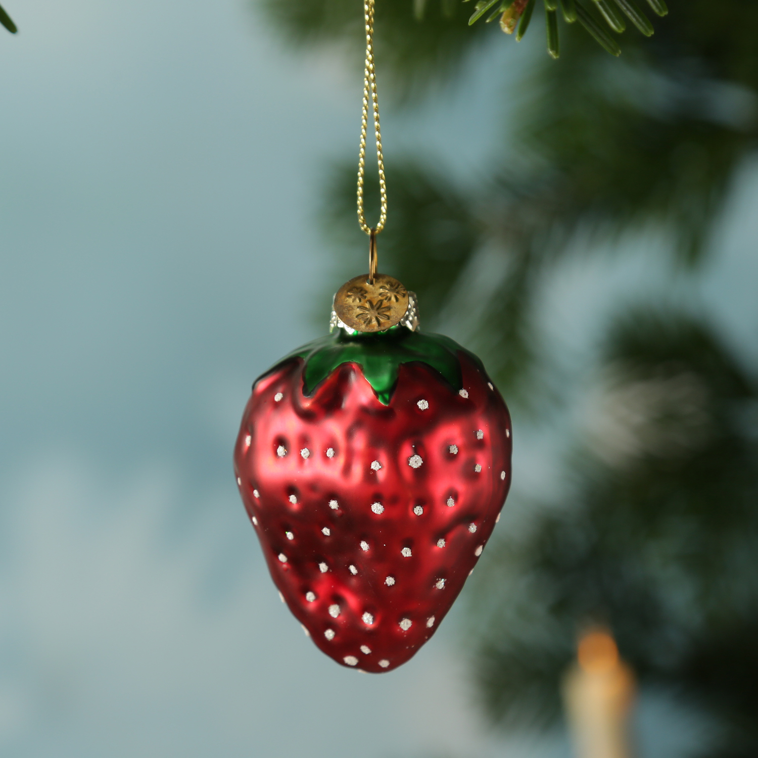 Weihnachtsbaumschmuck Donut/Erdbeere/Schokolade - Glas - Christbaumschmuck - 3er Set