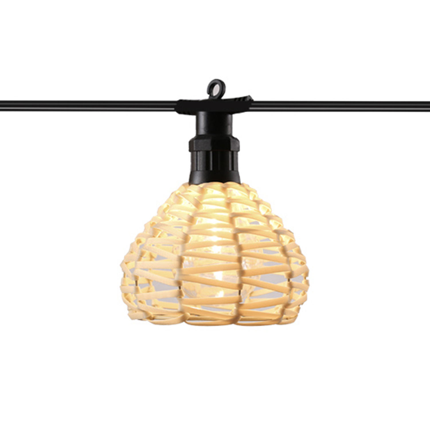 LED Lichterkette ROBY - 10 beleuchtete Lampenschirmchen - L: 4,5m - koppelbar bis 40 LED - für Außen
