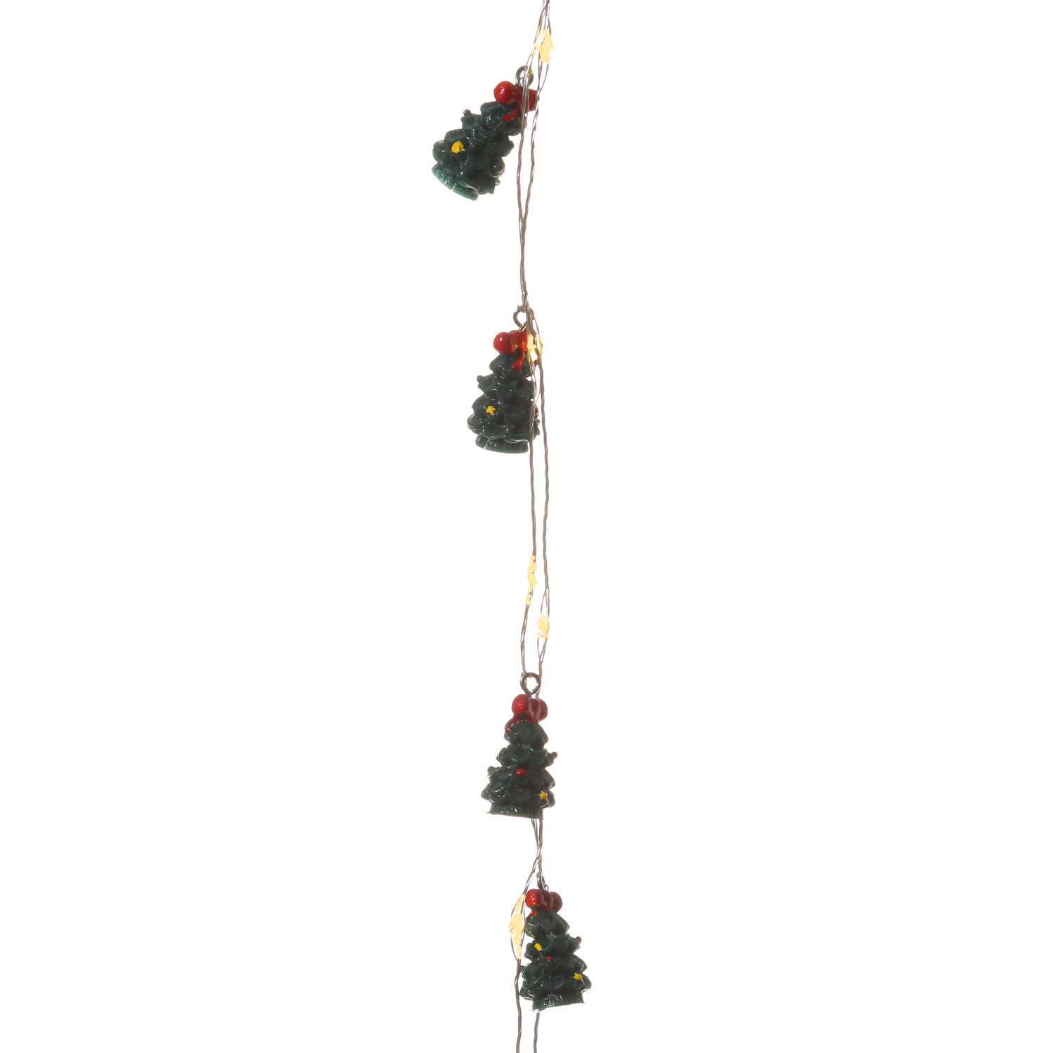 LED Drahtlichterkette TANNENBAUM - 20 warmweiße LED - L: 1,90m - Timer - Batterie - grün, rot LED Drahtlichterkette TANNENBAUM - 20 warmweiße LED - L: 1,90m - Timer - Batterie - grün, rot