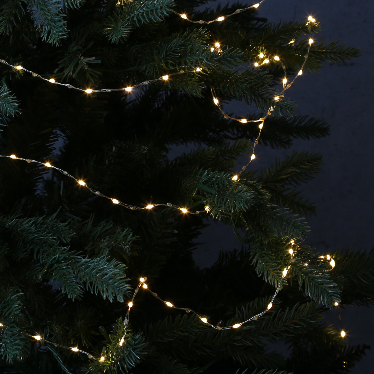 LED Drahtlichterkette Compact - 378 pink-/bernsteinfarbene LED - L: 6m - 8 Funkt. - Trafo - gold