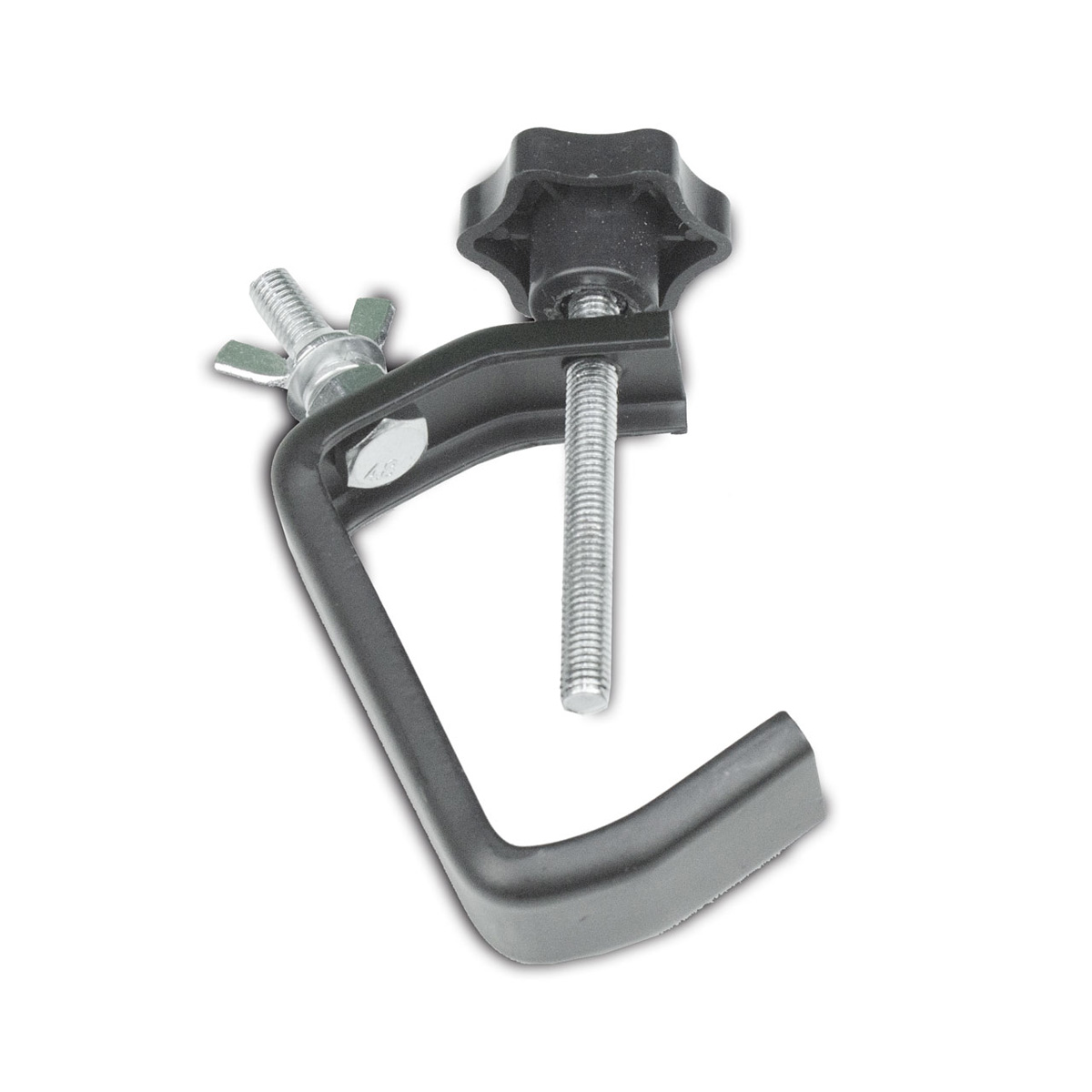 Party Clamp Set schwarz (5 Stück) - kompakter Haken für kleine Effekte und Scheinwerfer - bis 5kg