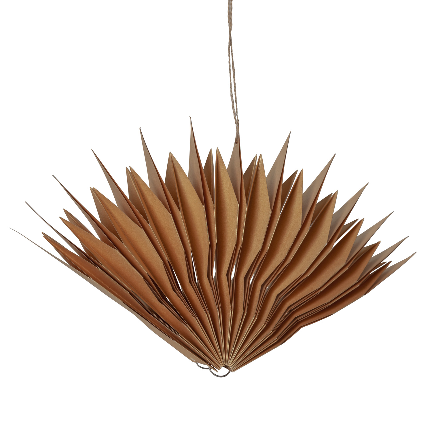 Papierstern MELLI - hängend - D: 45cm - 40 warmweiße LED an Drahtlichterkette  - Timer - gold