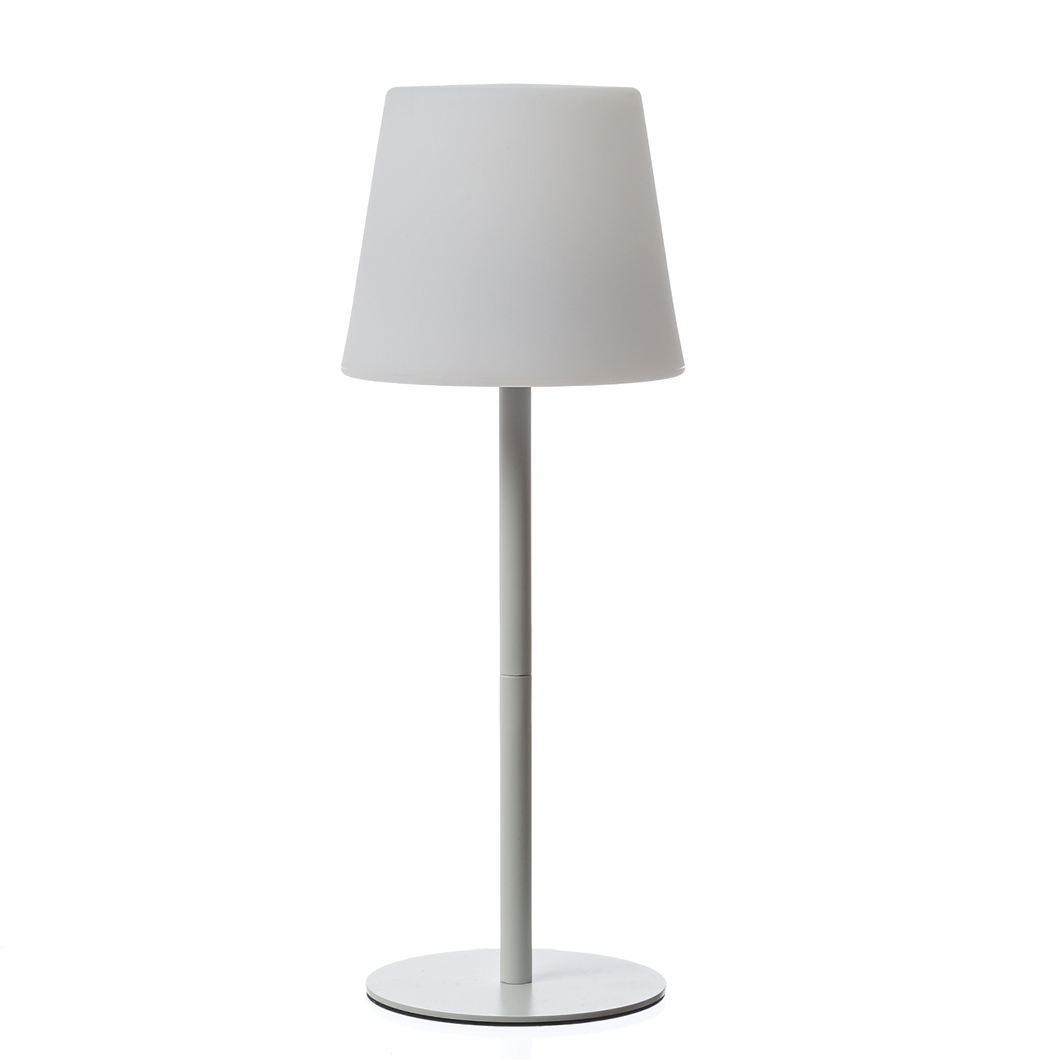 LED Garten Tischlampe - 4 Helligkeitsstufen - 2 Höhen - H: 40cm - wiederaufladbar per USB - f. Außen