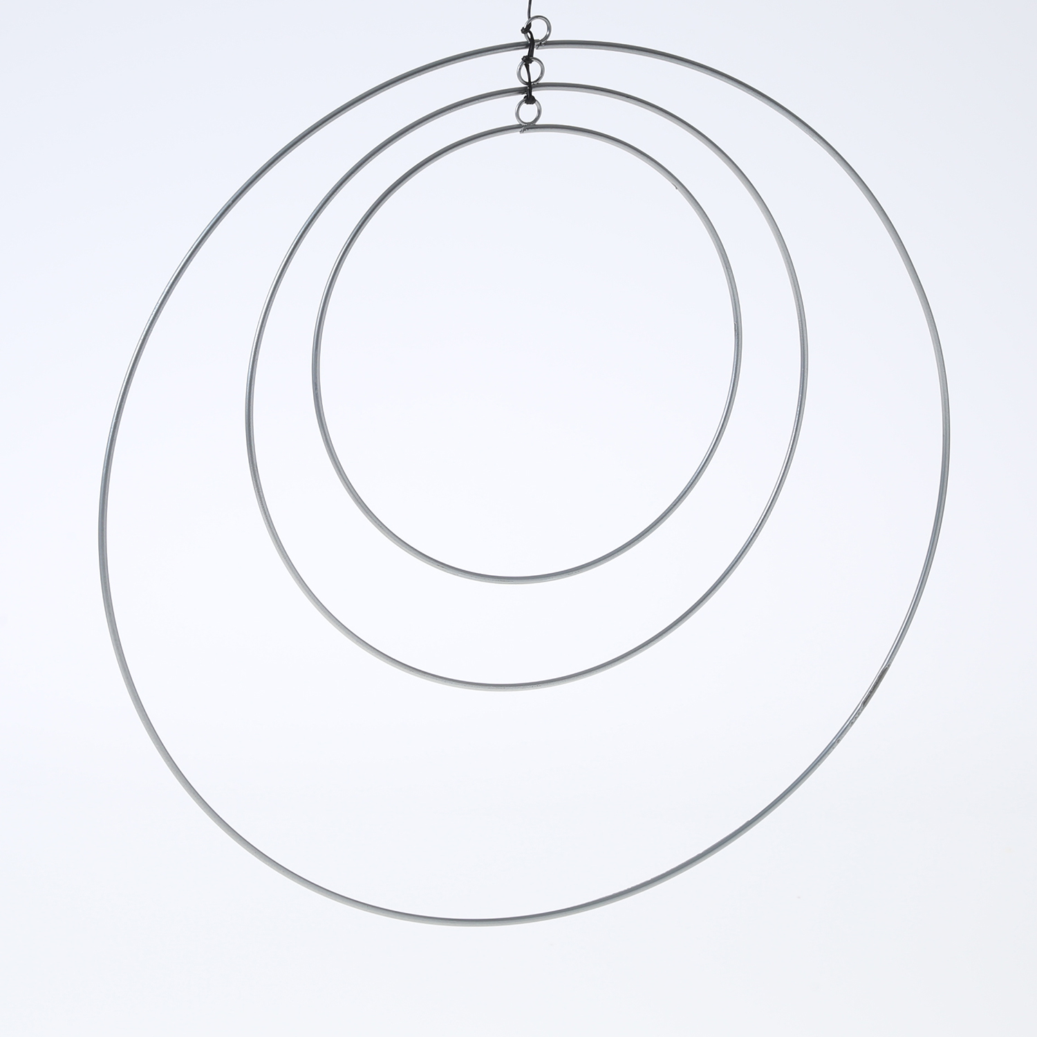 Dekoring - Metallringe mit Aufhängösen - D: 50/40/30cm - für Innen - silber - 3er Set