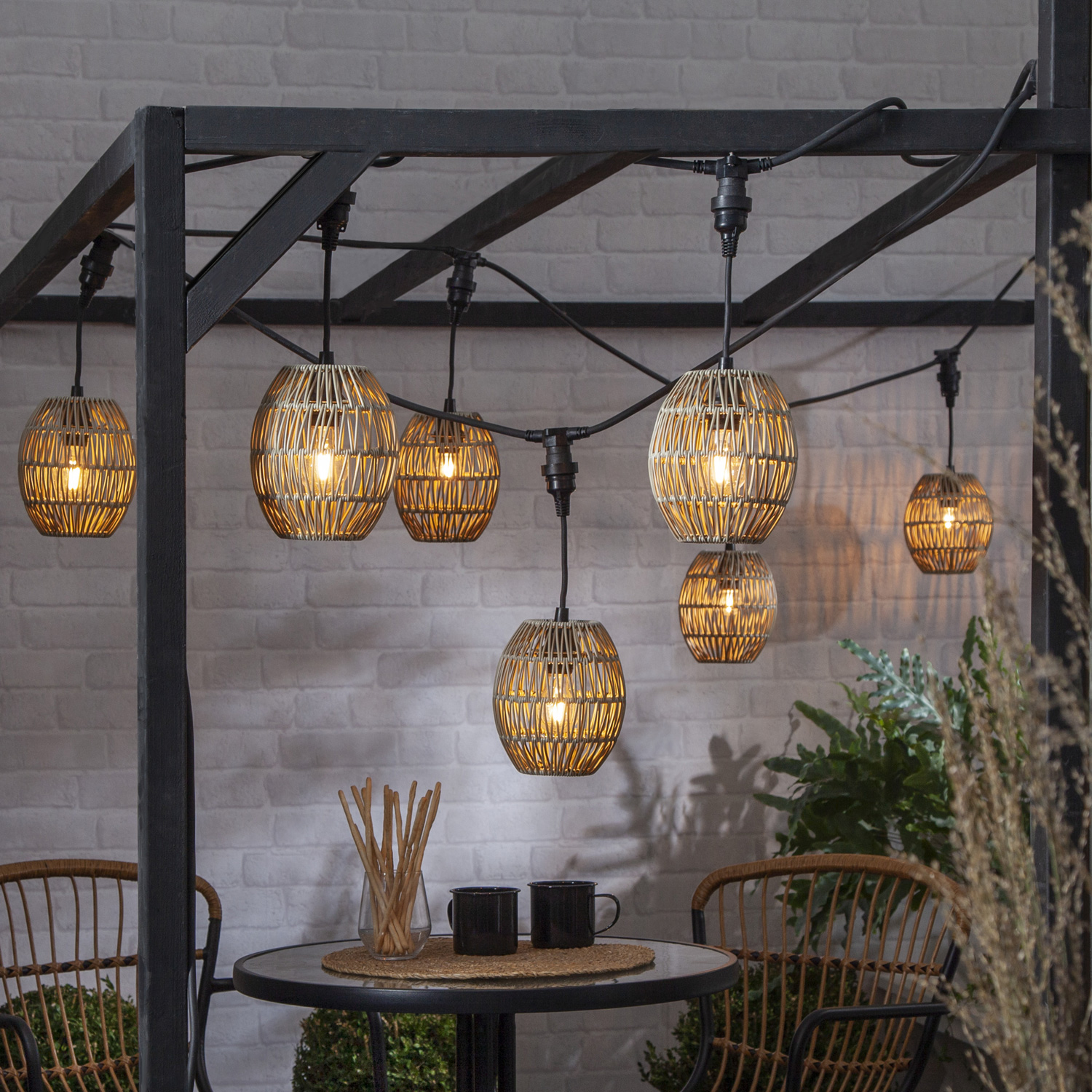 Verlängerung für E27-Fassungen für Lichterkette - L: 22cm - 1 Stück - outdoor - schwarz