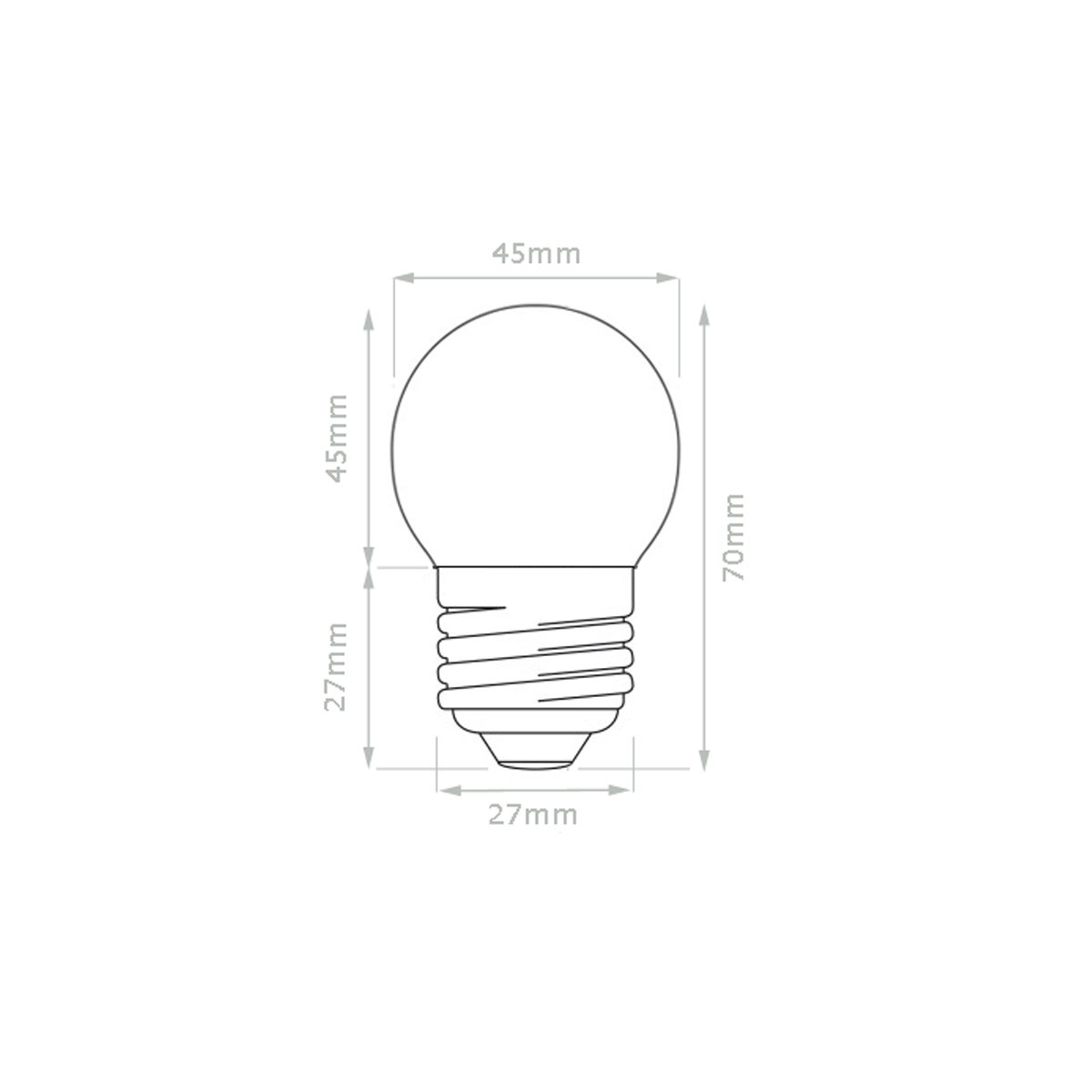 10er Set bunte LED Kugellampen (je 2x rot, grün, blau, gelb, orange) 1W-E27-G45
