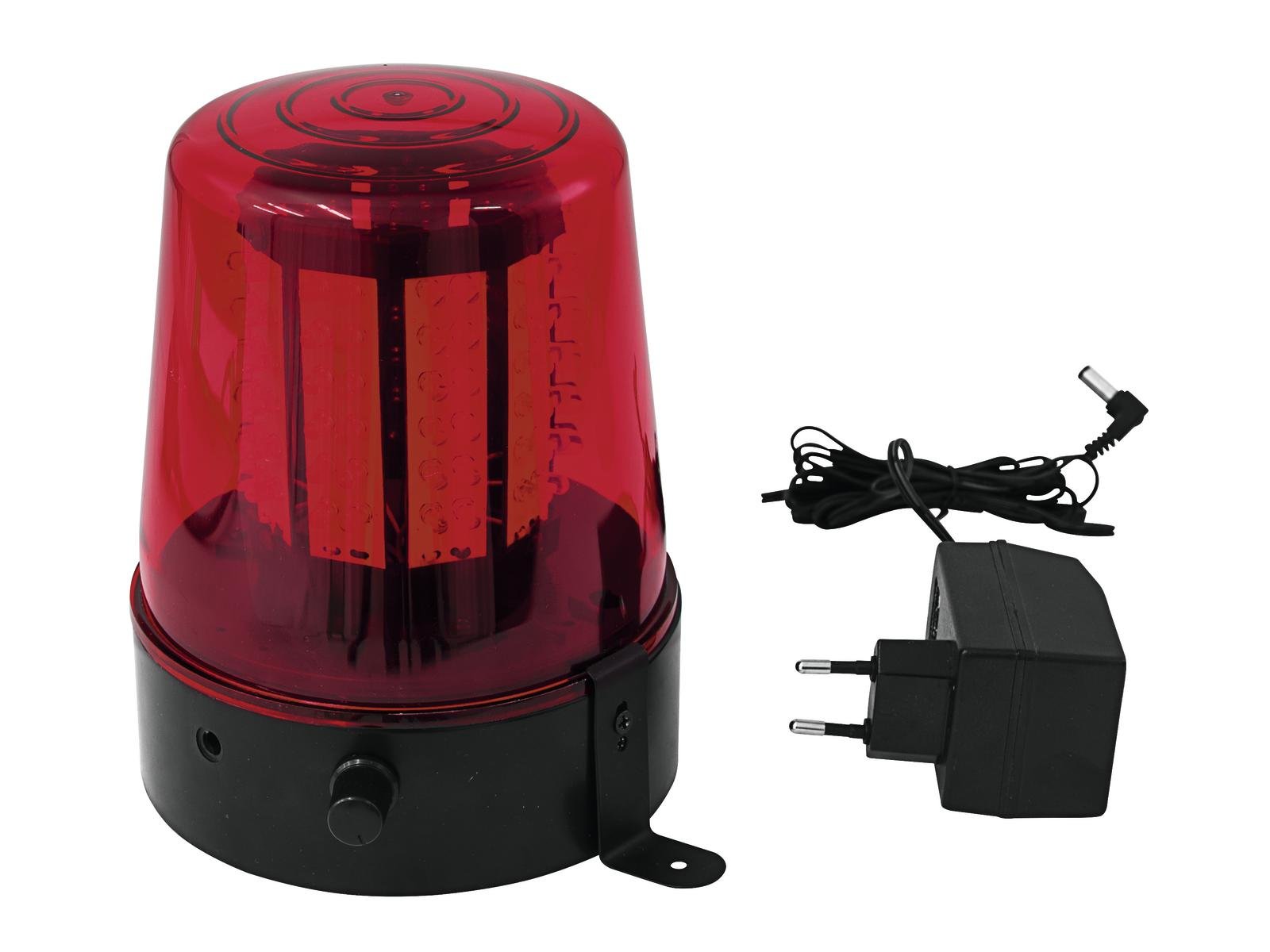 Polizeilicht Feuerwehrlicht LED ROT- 108 LEDs - Geschwindigkeit regelbar - inkl. Netzteil
