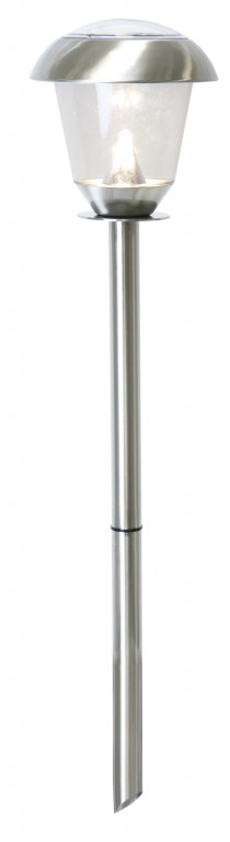 LED Solar Wegleuchte "Napoli" - Edelstahl - warmweiße LED - H: 66cm