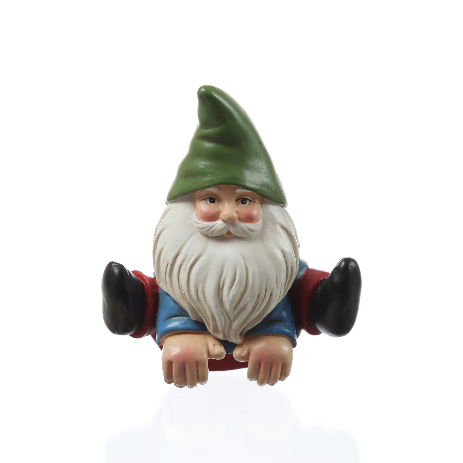 Blumentopfhänger Gartenzwerg - lustige Dekofigur als Topfhänger - Gartenfigur - Polyresin - H: 10cm