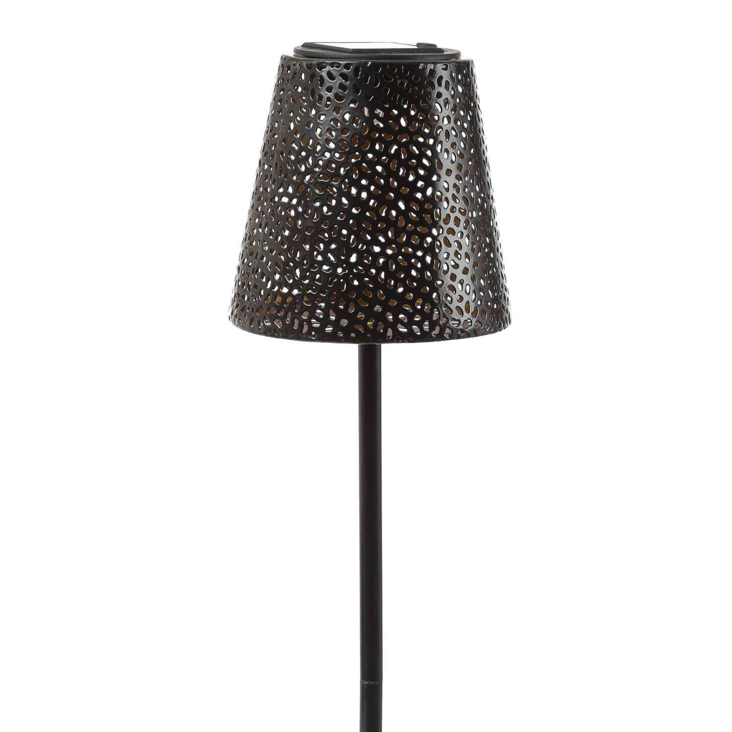 LED Solar Gartenleuchten Blumenmuster - Gartenstecker - H: 58cm - Lichtsensor - schwarz - 2 2St.