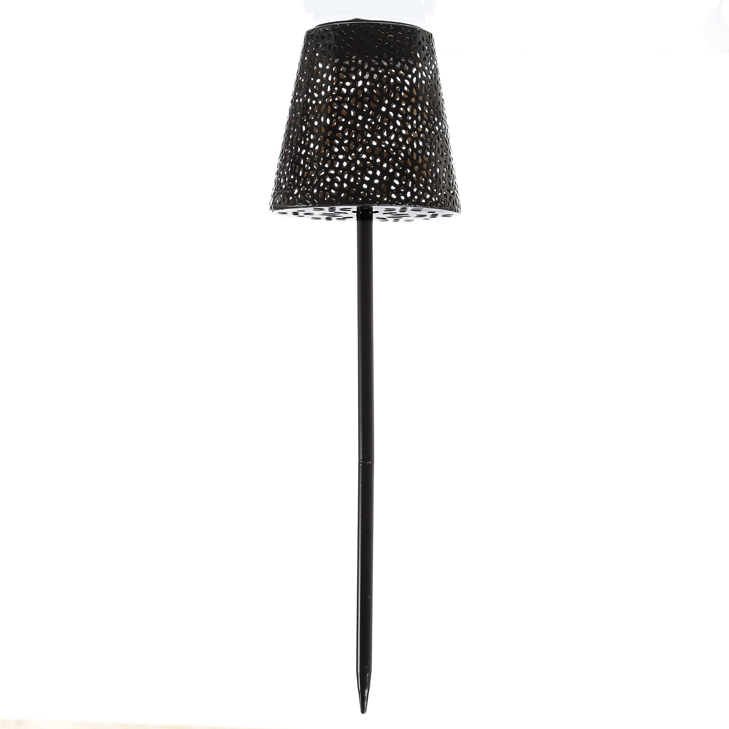 LED Solar Gartenleuchten Blumenmuster - Gartenstecker - H: 58cm - Lichtsensor - schwarz - 2 2St.