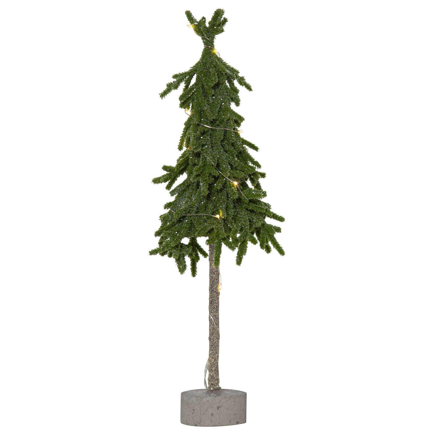 LED Tannenbaum Lummer - stehend - Tischbaum - 10 warmweiße LED - H: 45cm - Batteriebetrieb - grün