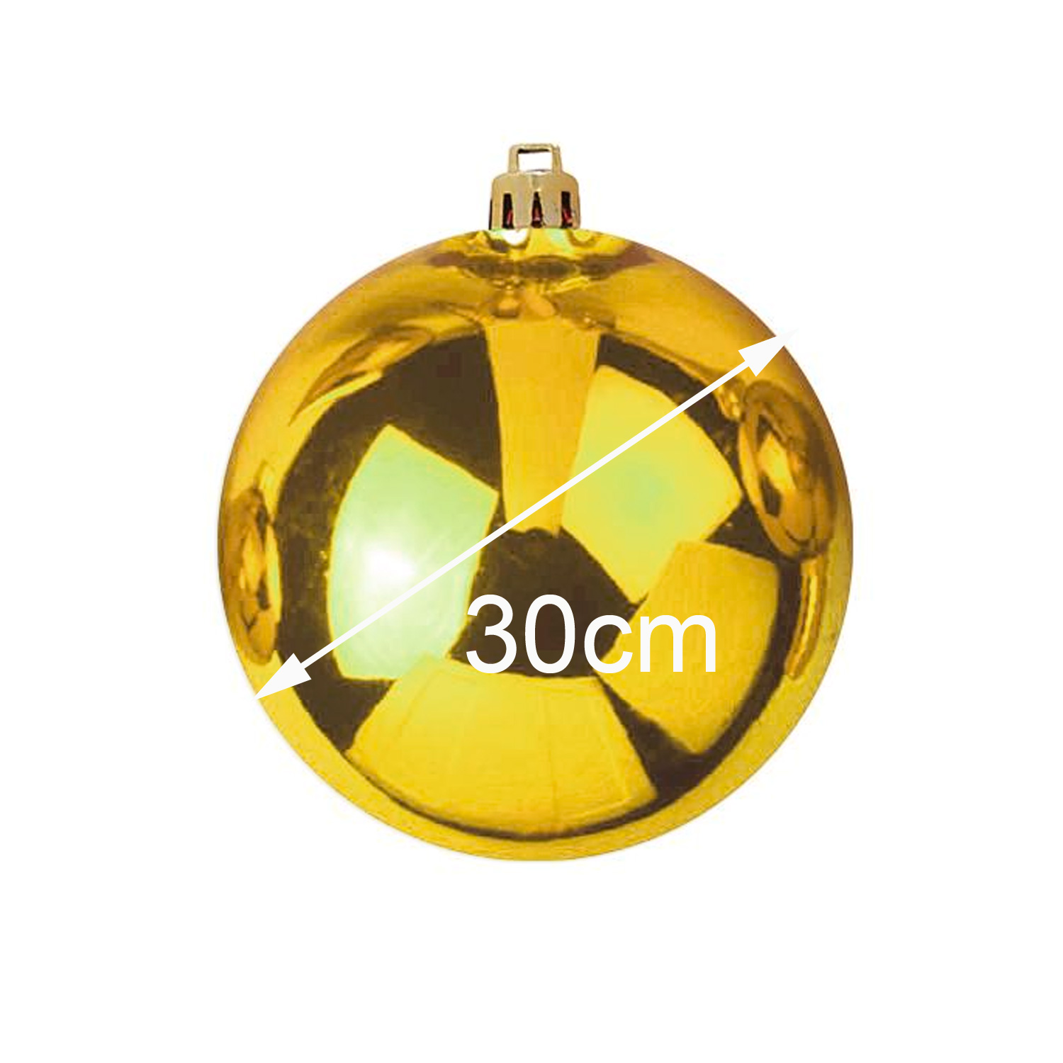 XL Dekokugel 30cm - Baumkugel - gold glänzend - Innen&amp;Außen - robustes Polyethylen