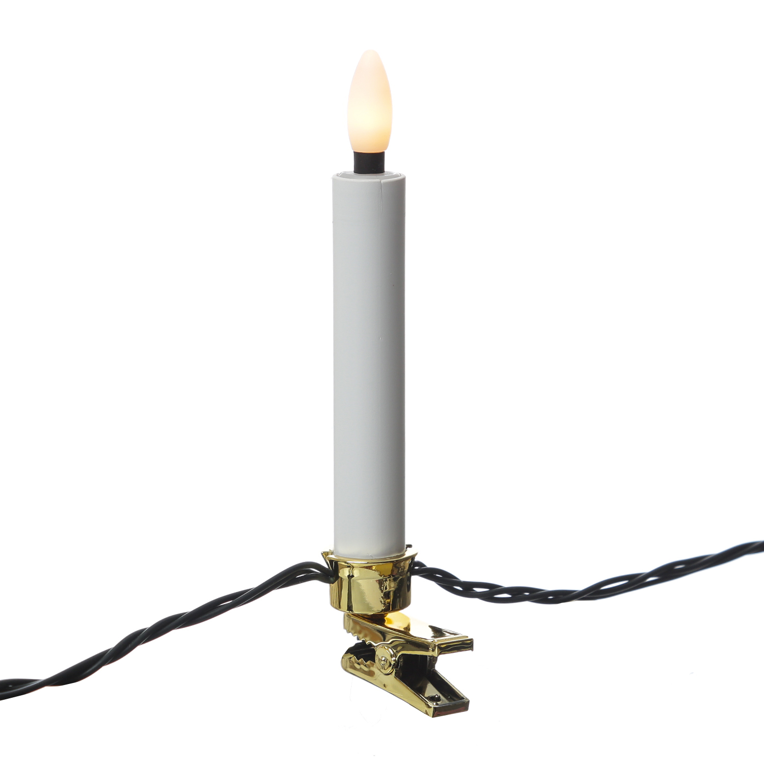 LED Kerzenlichterkette - 20 Christbaumkerzen - Weihnachtsbaumlichterkette - L: 9,5m - Innen/Außen