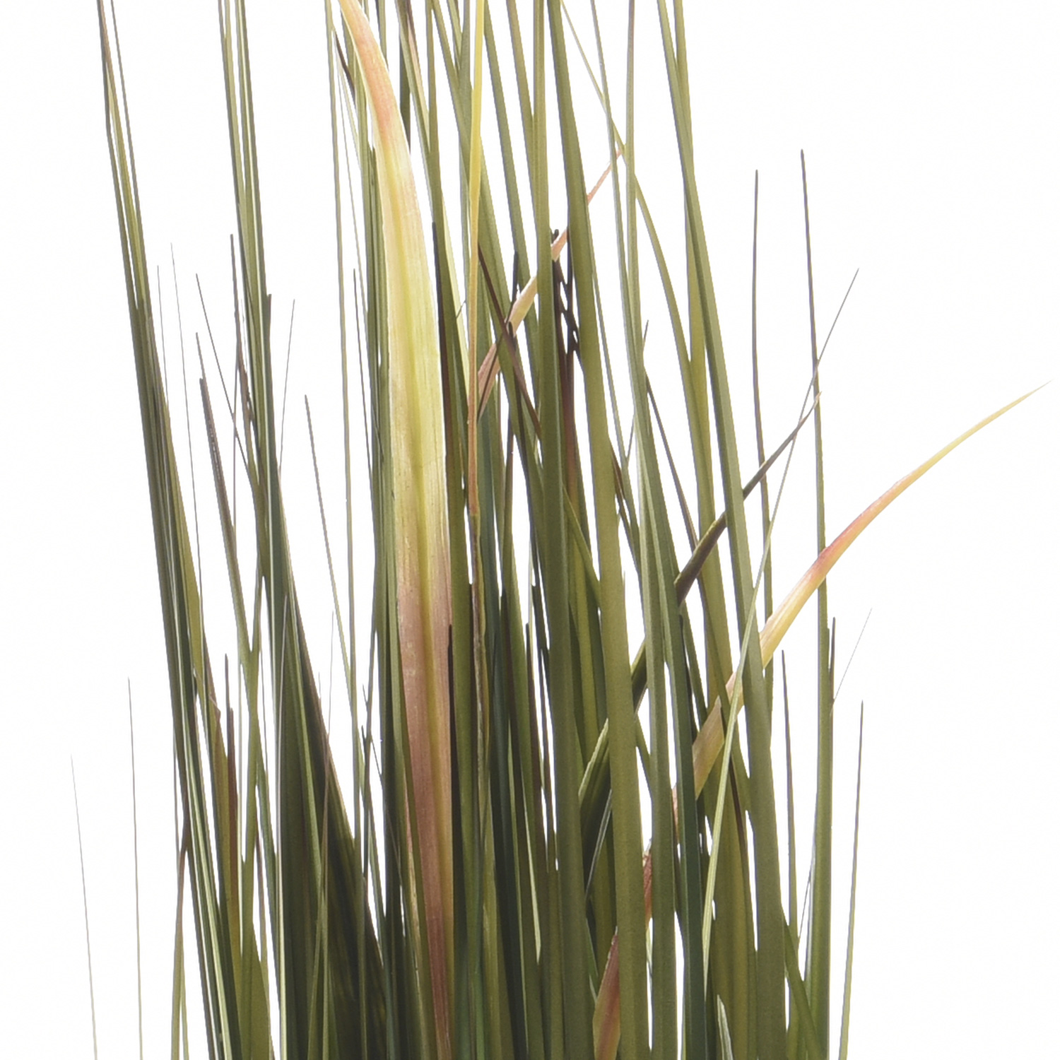 Ziergras im Korb - Kunstpflanze im Topf - Dekogras - H: 80cm - D: 12cm - grün/braun