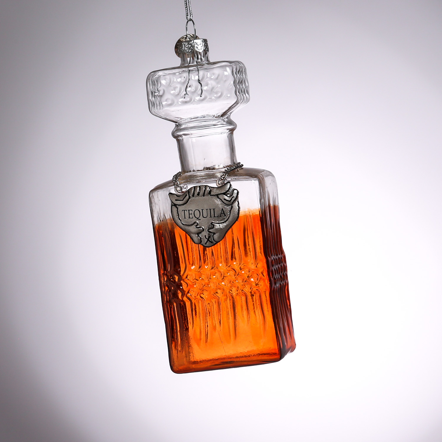Christbaumschmuck TEQUILA - Glas - inkl. Aufhänger - H: 14,9cm - eckig - transparent