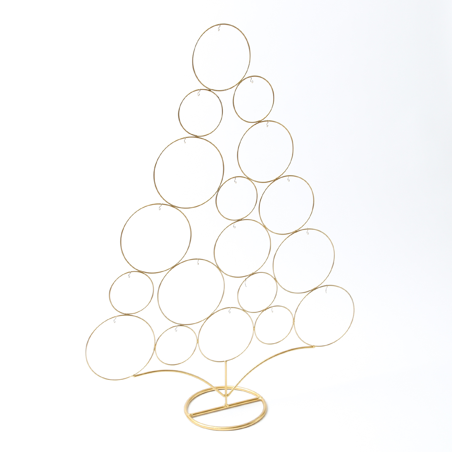 Dekobaum Aufsteller - für Christbaumkugeln und Weihnachtsbaumschmuck - Metall - H: 85cm - gold